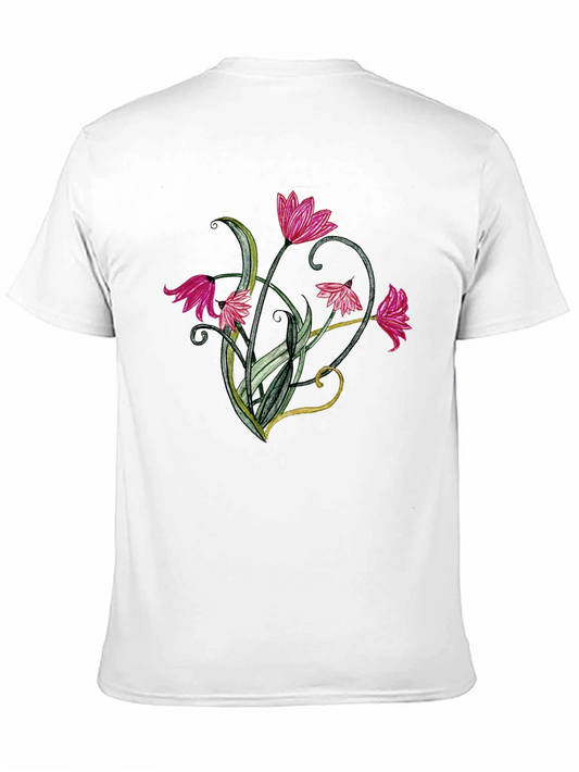 Floral Graphic Black T-Shirt