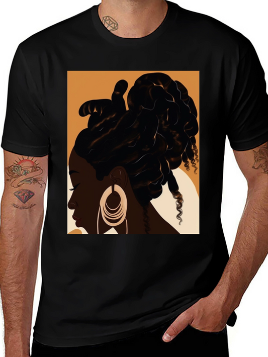 Black Woman Locs Graphic Tee - Stylish Streetwear