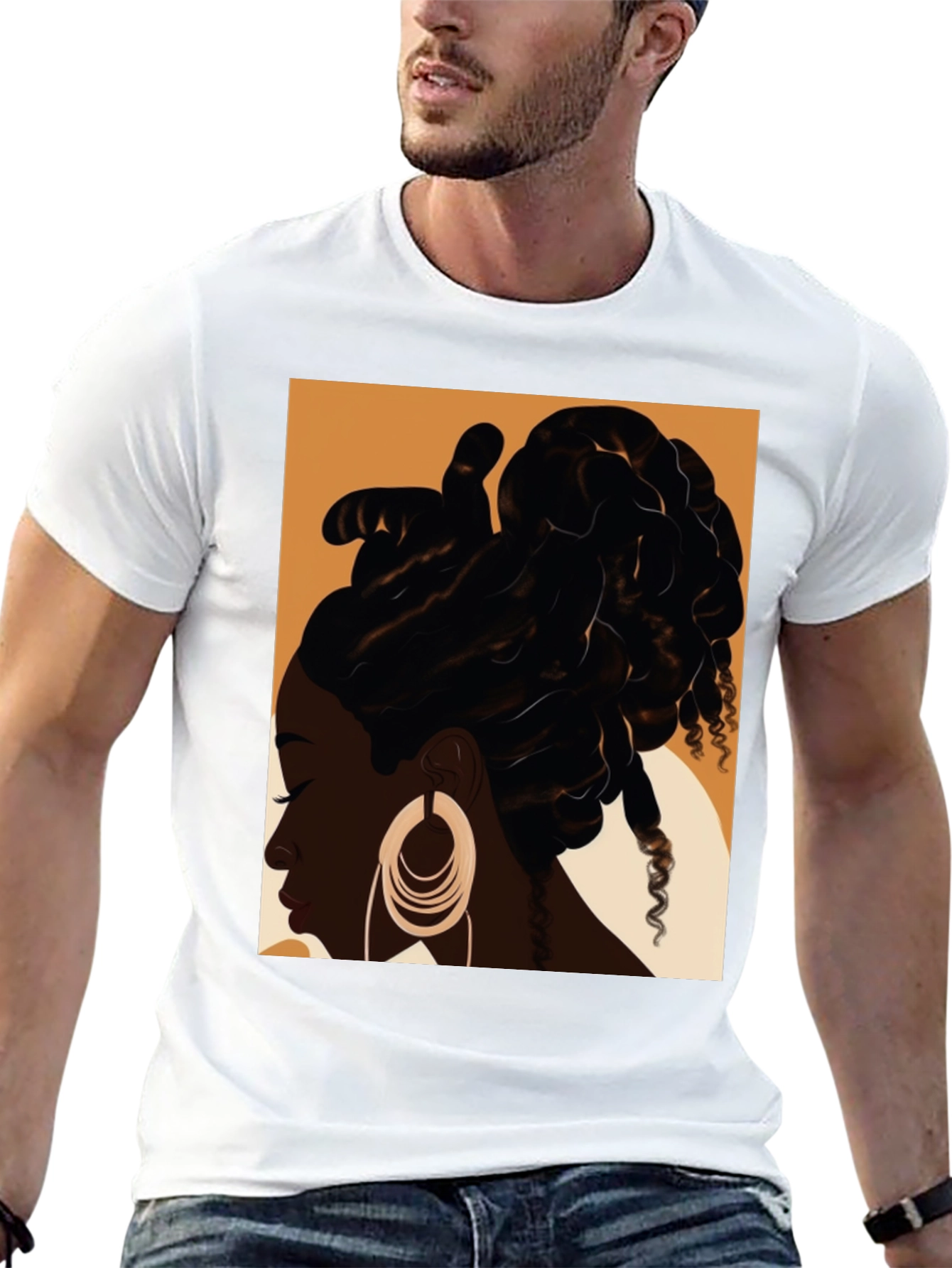 Black Woman Locs Graphic Tee - Stylish Streetwear