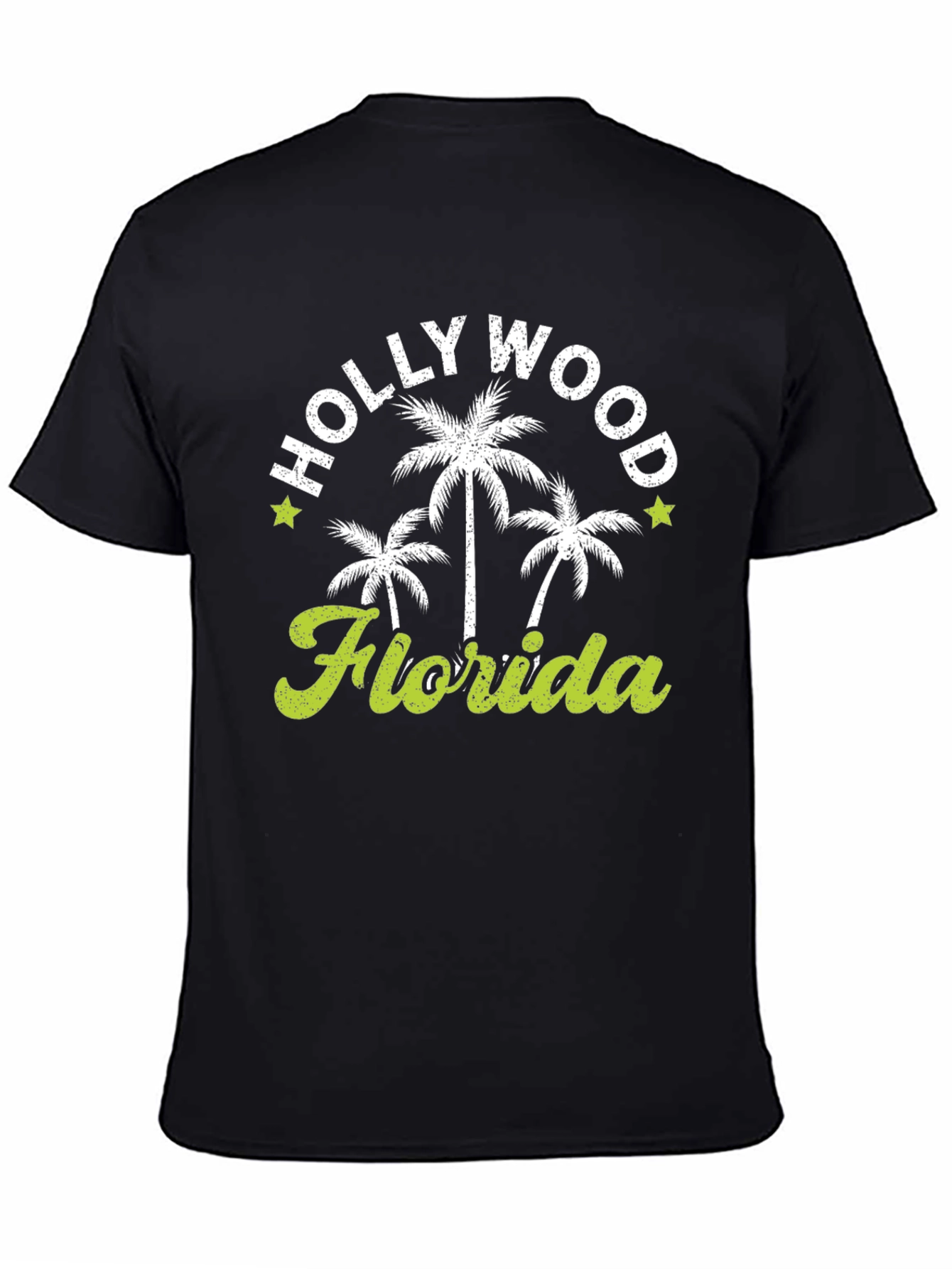 Hollywood Florida Palm Tree Graphic T-Shirt