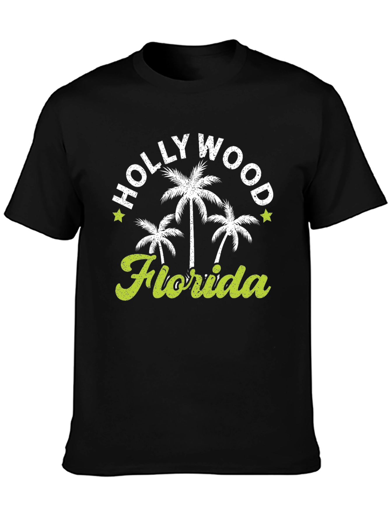 Hollywood Florida Palm Tree Graphic T-Shirt