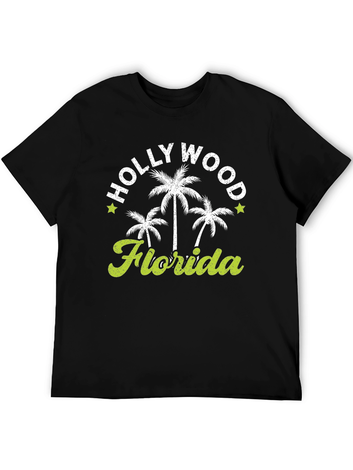 Hollywood Florida Palm Tree Graphic T-Shirt