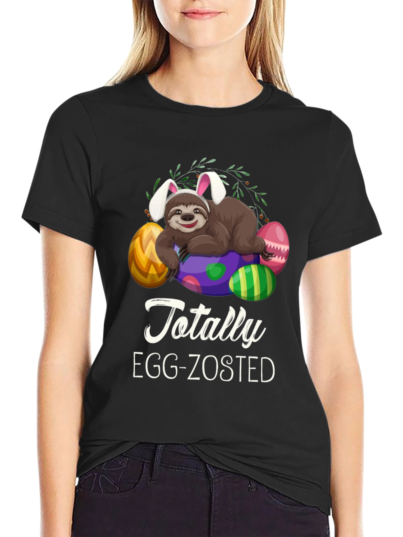 Easter Sloth T-Shirt: Totally Egg-Zosted Tee