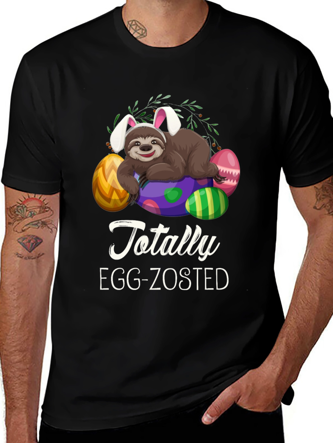 Easter Sloth T-Shirt: Totally Egg-Zosted Tee
