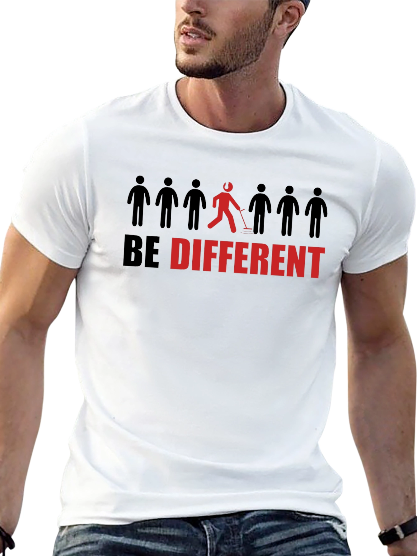 Be Different T-Shirt - Novelty Metal Detecting Design