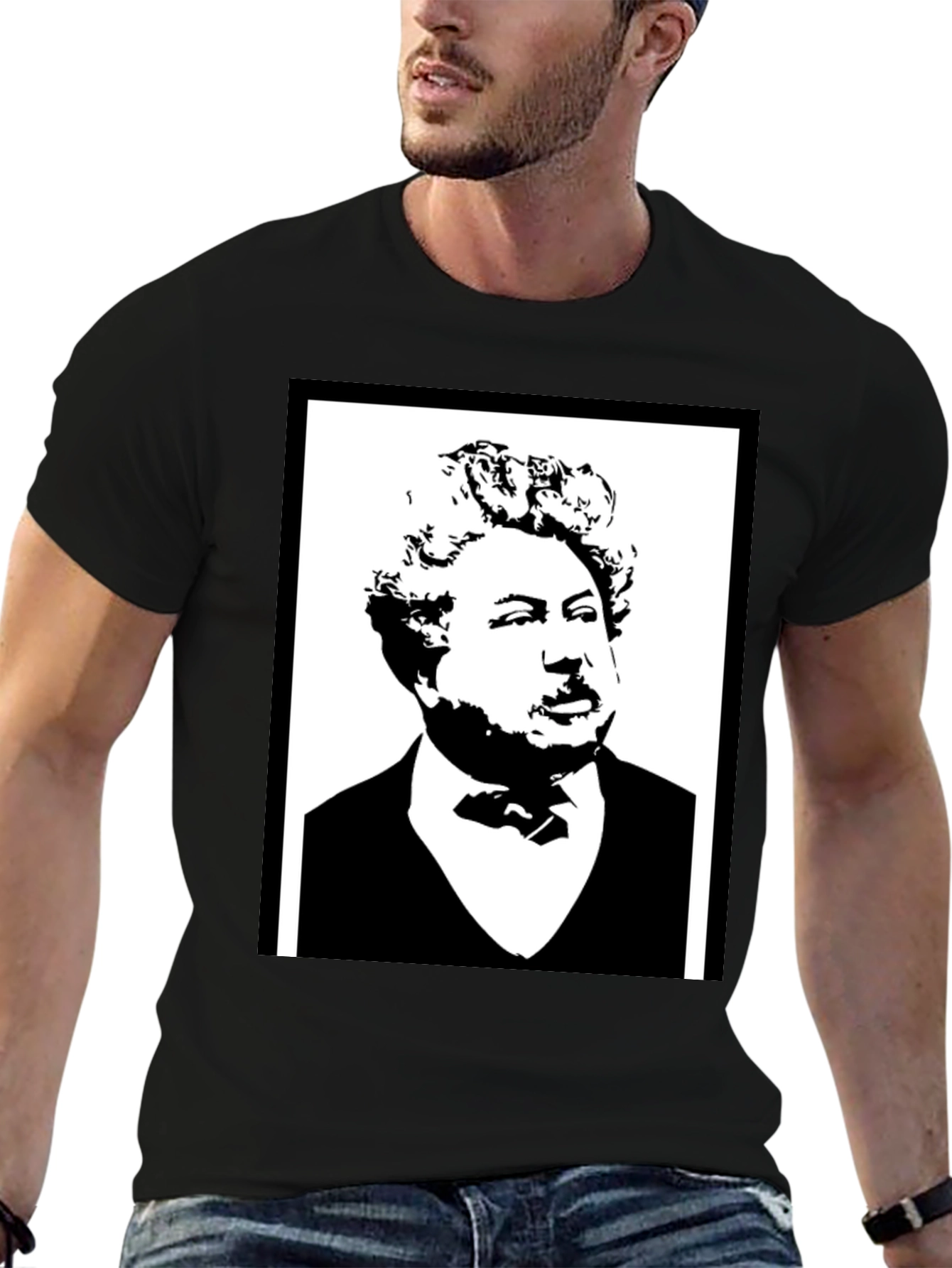 Dumas Portrait T-Shirt - Classic Black Tee
