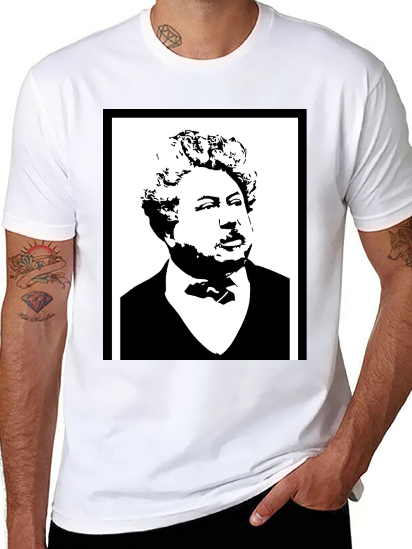 Dumas Portrait T-Shirt - Classic Black Tee