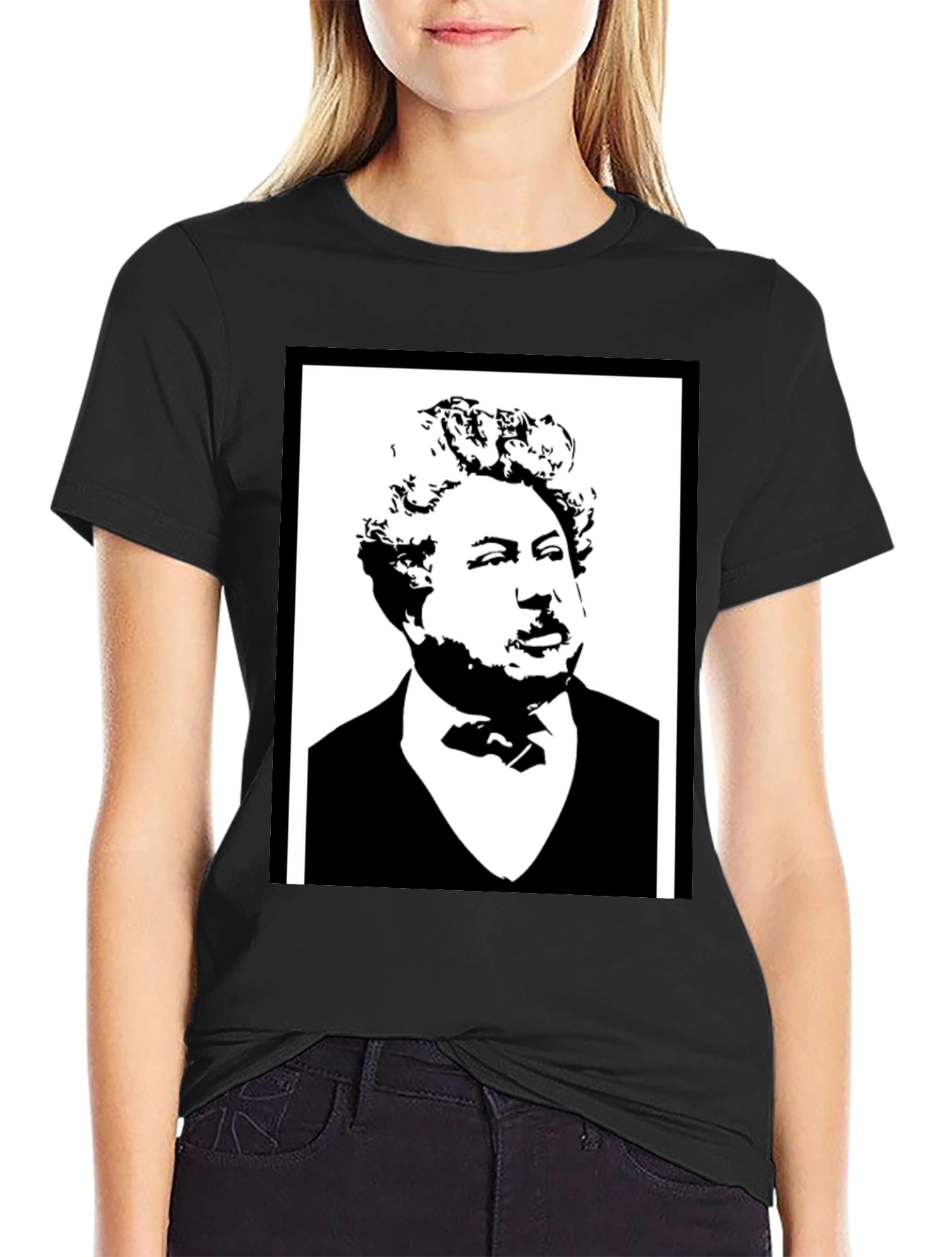 Dumas Portrait T-Shirt - Classic Black Tee