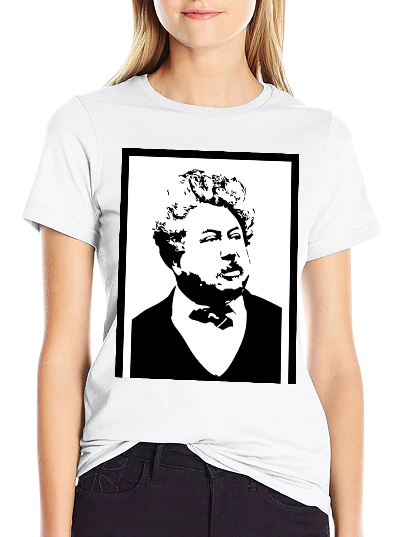 Dumas Portrait T-Shirt - Classic Black Tee