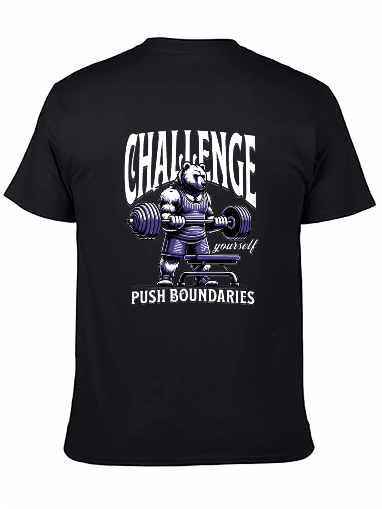 Challenge Yourself Bear Graphic T-Shirt
