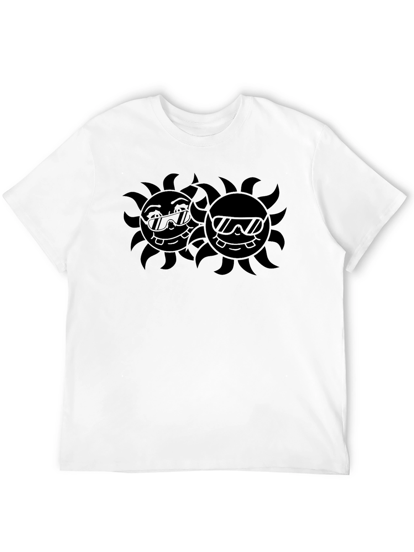 Cool Sun Graphic Tee - Black Cotton Blend