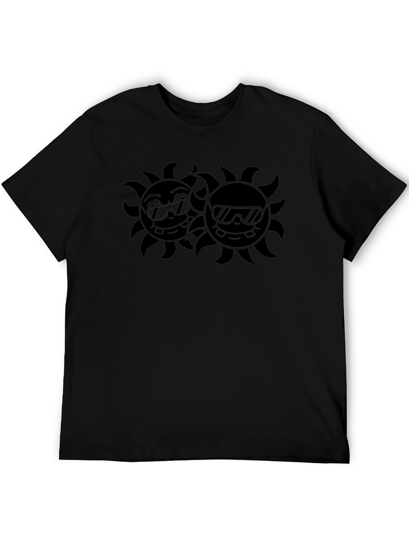 Cool Sun Graphic Tee - Black Cotton Blend