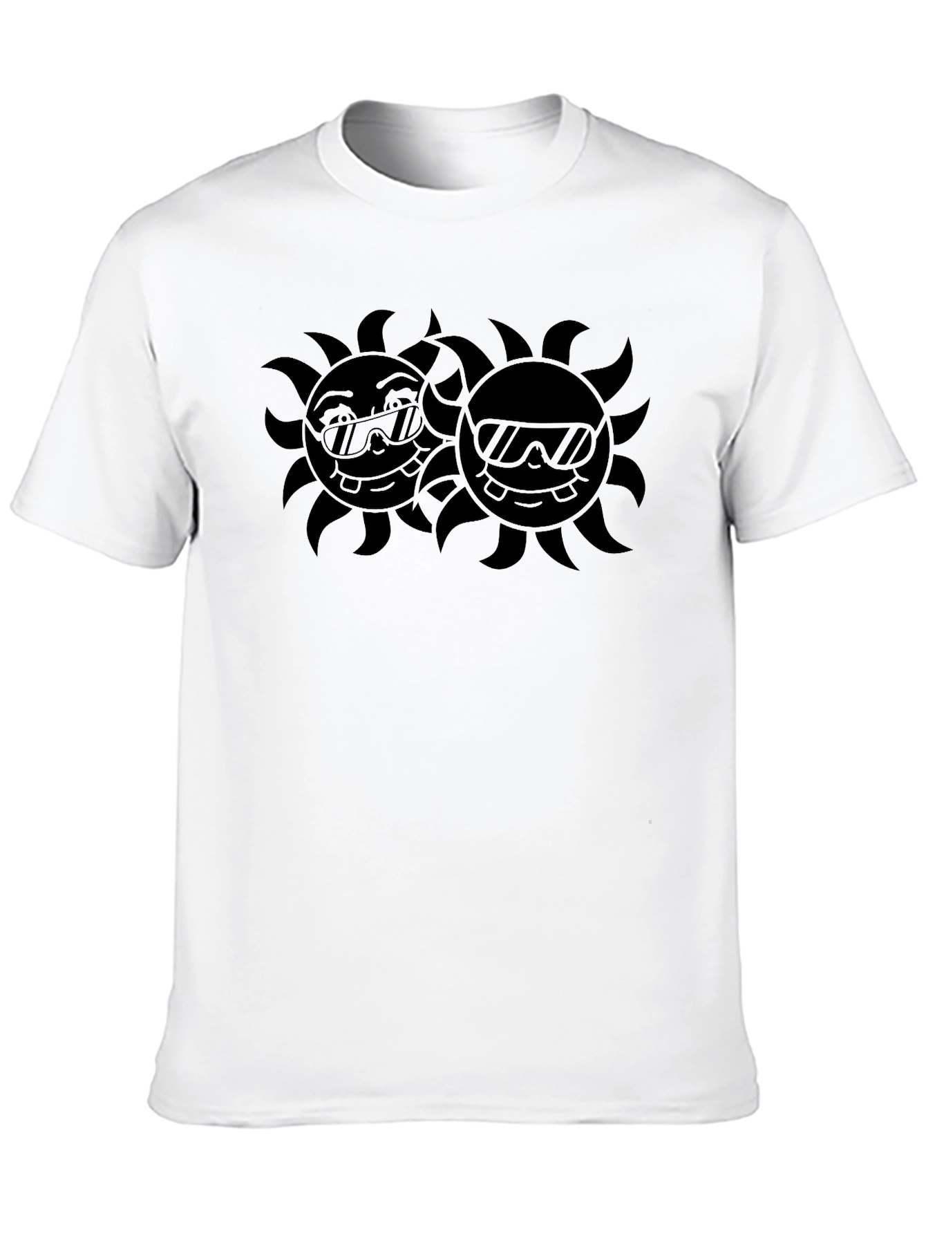 Cool Sun Graphic Tee - Black Cotton Blend
