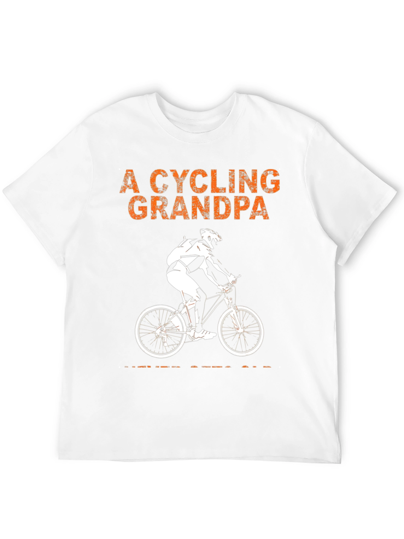 Cycling Grandpa Graphic T-Shirt - Never Gets Old Ride!
