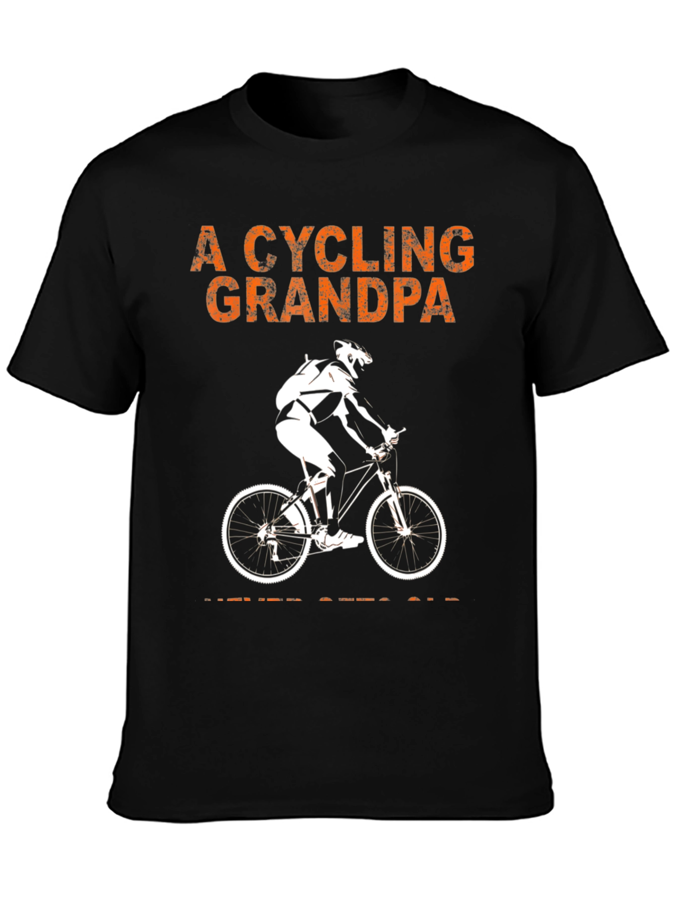 Cycling Grandpa Graphic T-Shirt - Never Gets Old Ride!