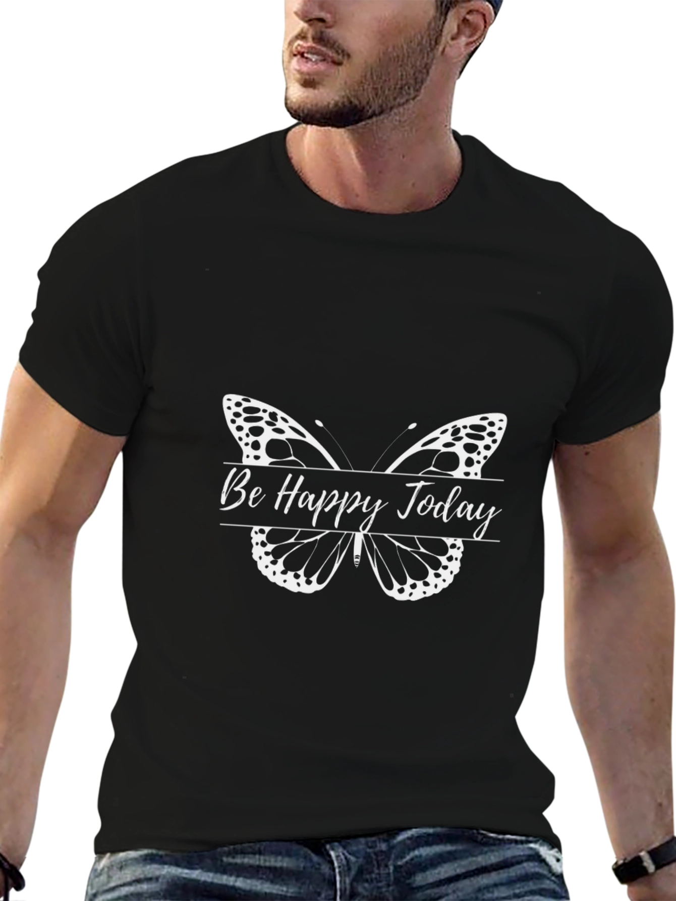 Be Happy Today Butterfly Graphic Tee