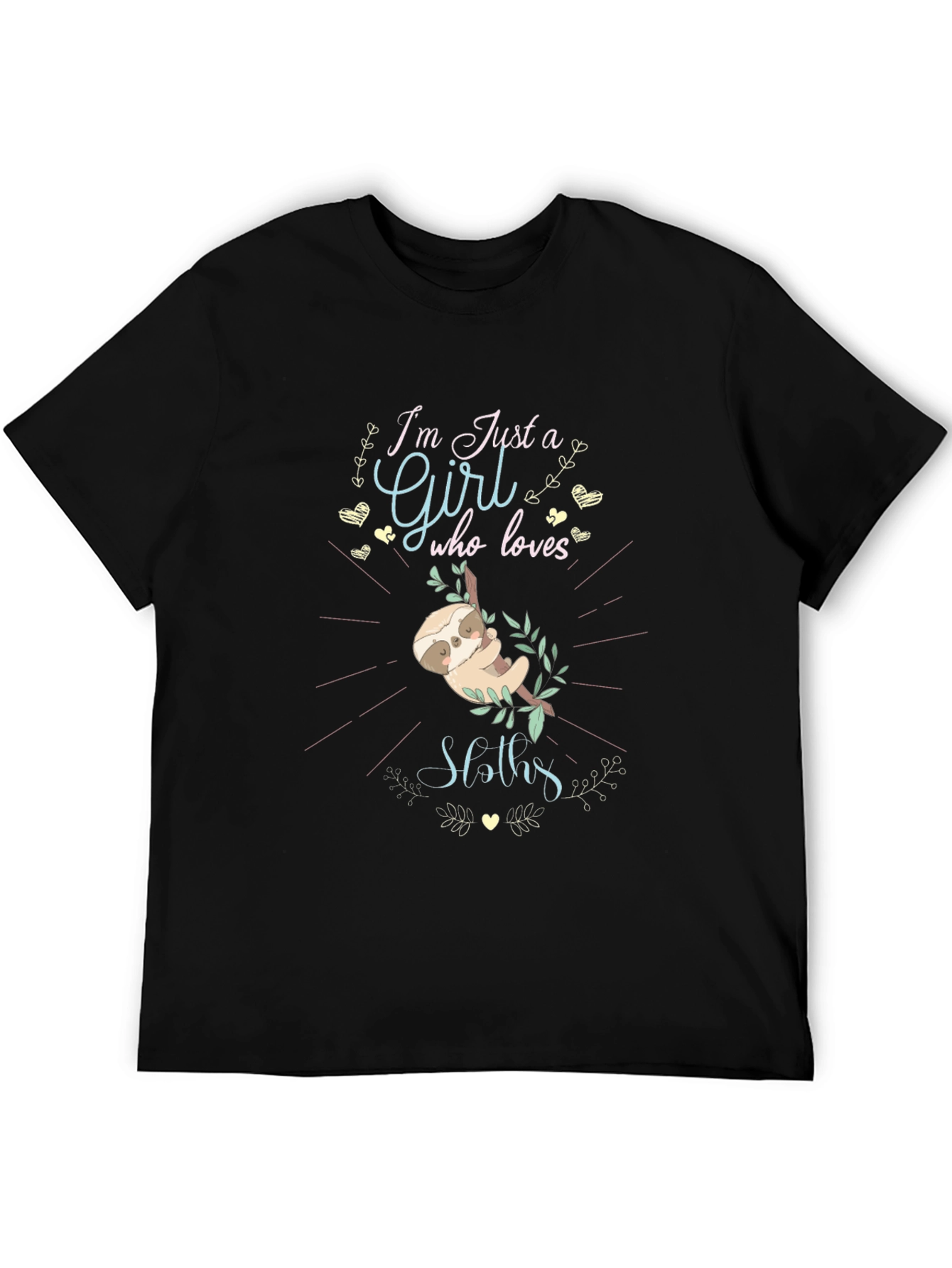 Im Just a Girl Who Loves Sloths T-Shirt