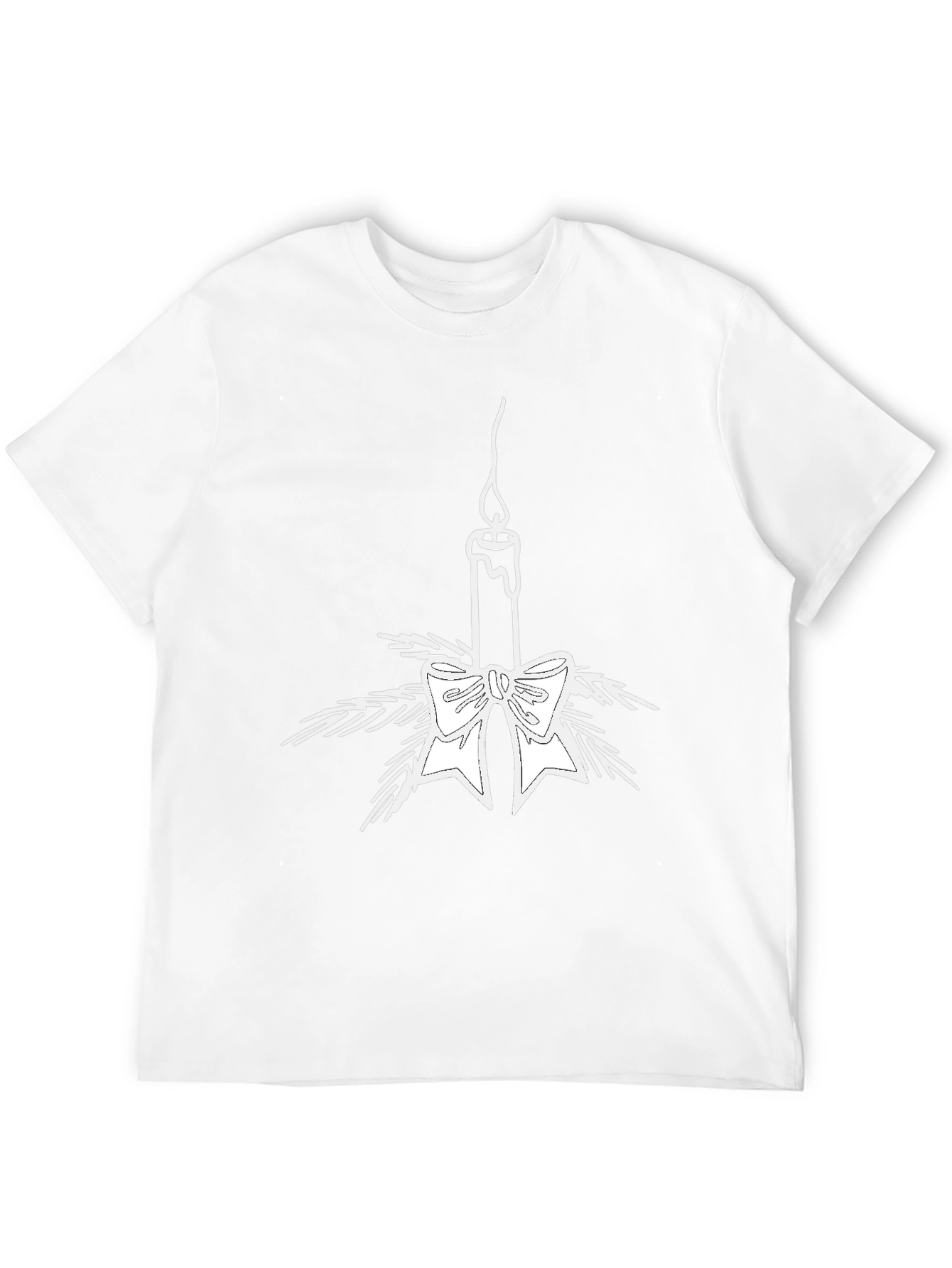 Holiday Candle T-Shirt - Festive Graphic Tee