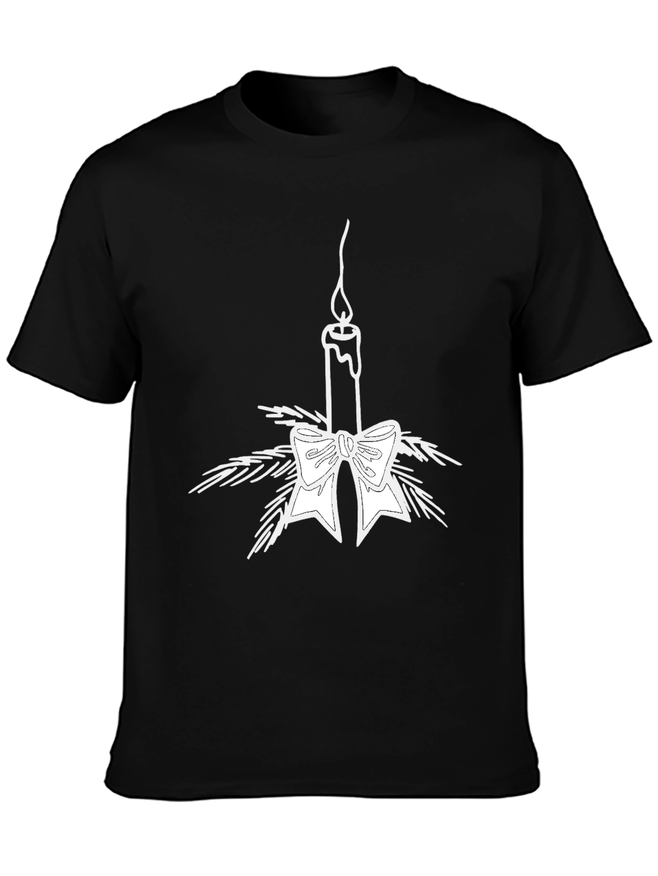 Holiday Candle T-Shirt - Festive Graphic Tee