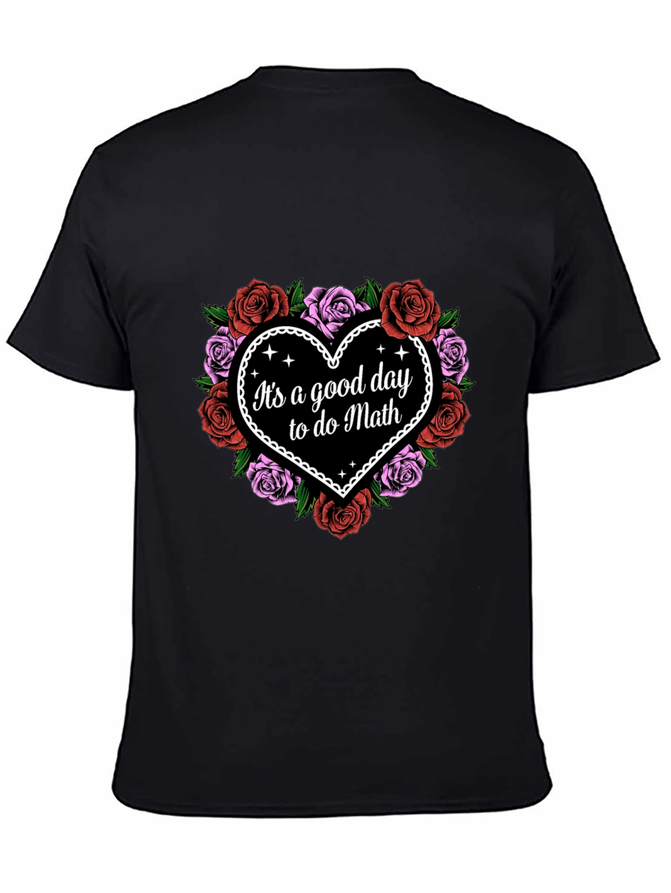 Good Day to Do Math Floral Heart T-Shirt