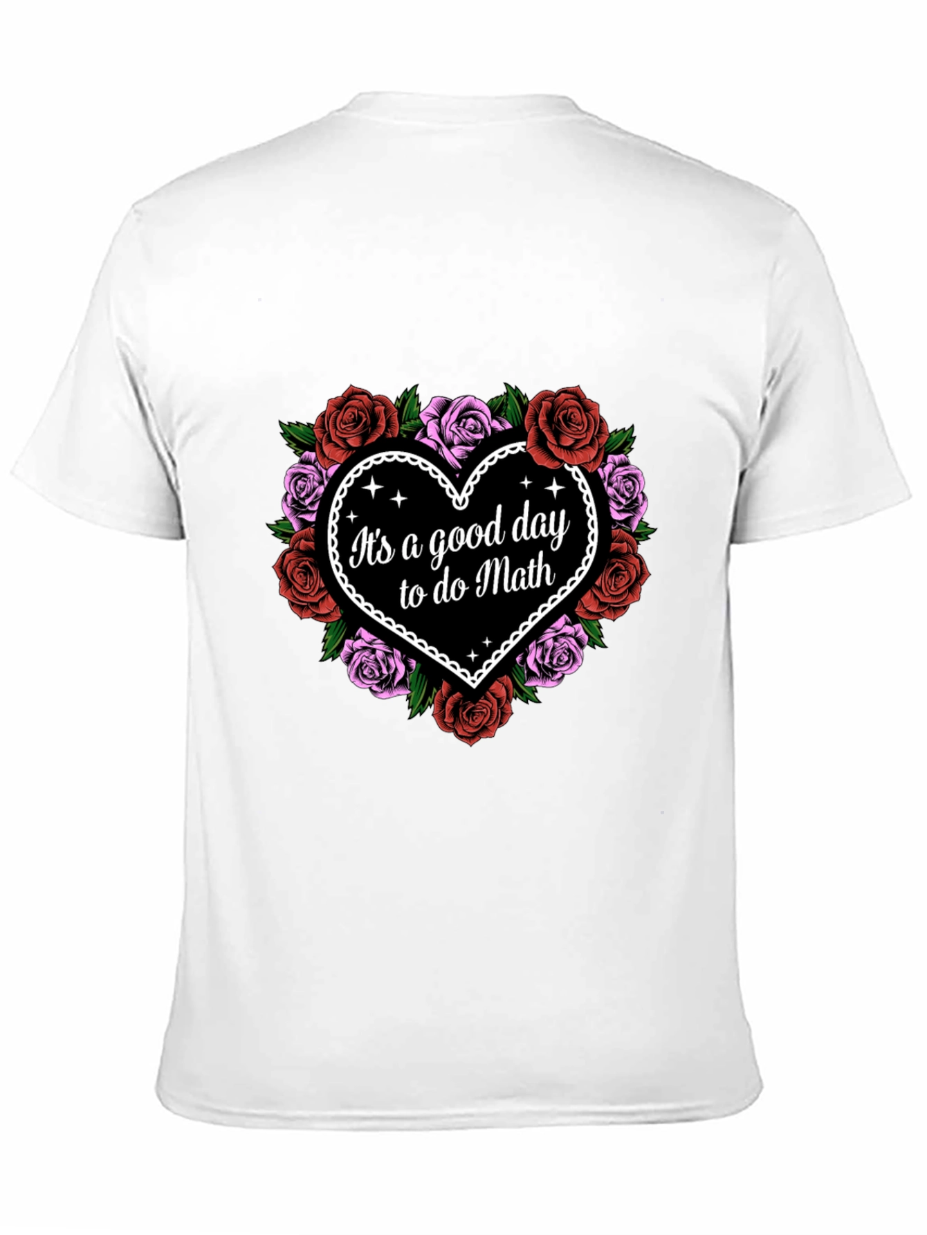 Good Day to Do Math Floral Heart T-Shirt