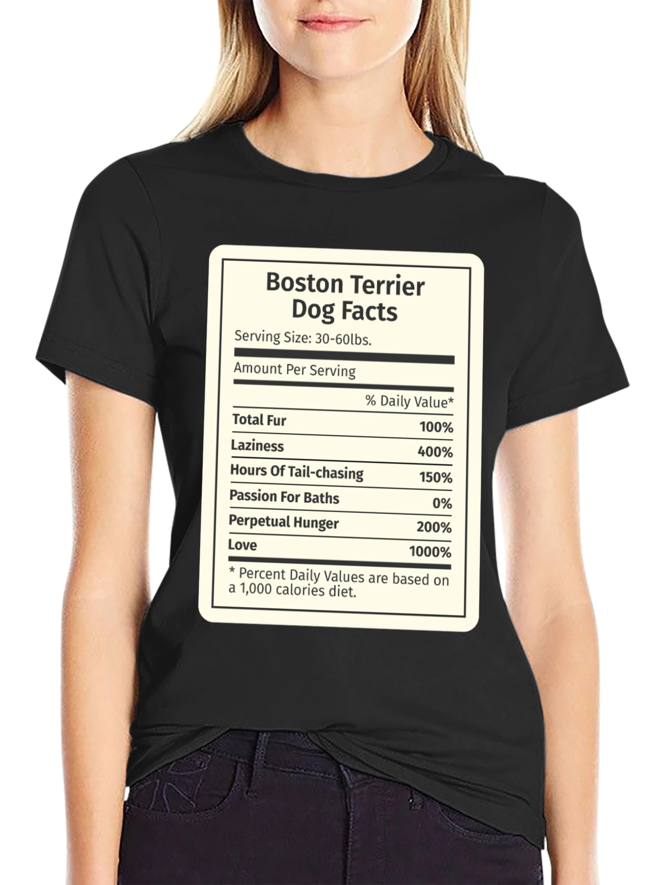 Boston Terrier Dog Facts Funny Novelty T-Shirt