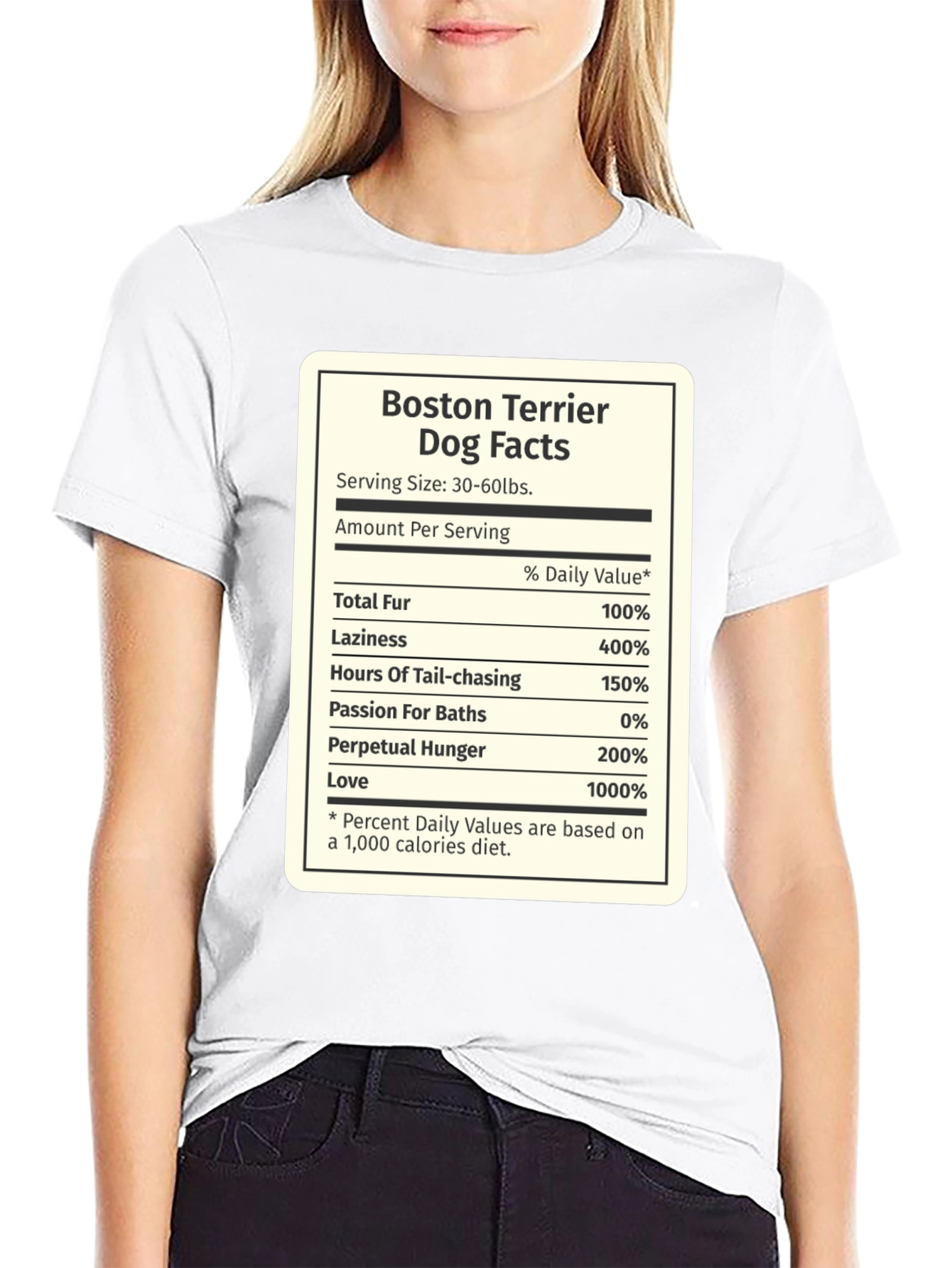 Boston Terrier Dog Facts Funny Novelty T-Shirt