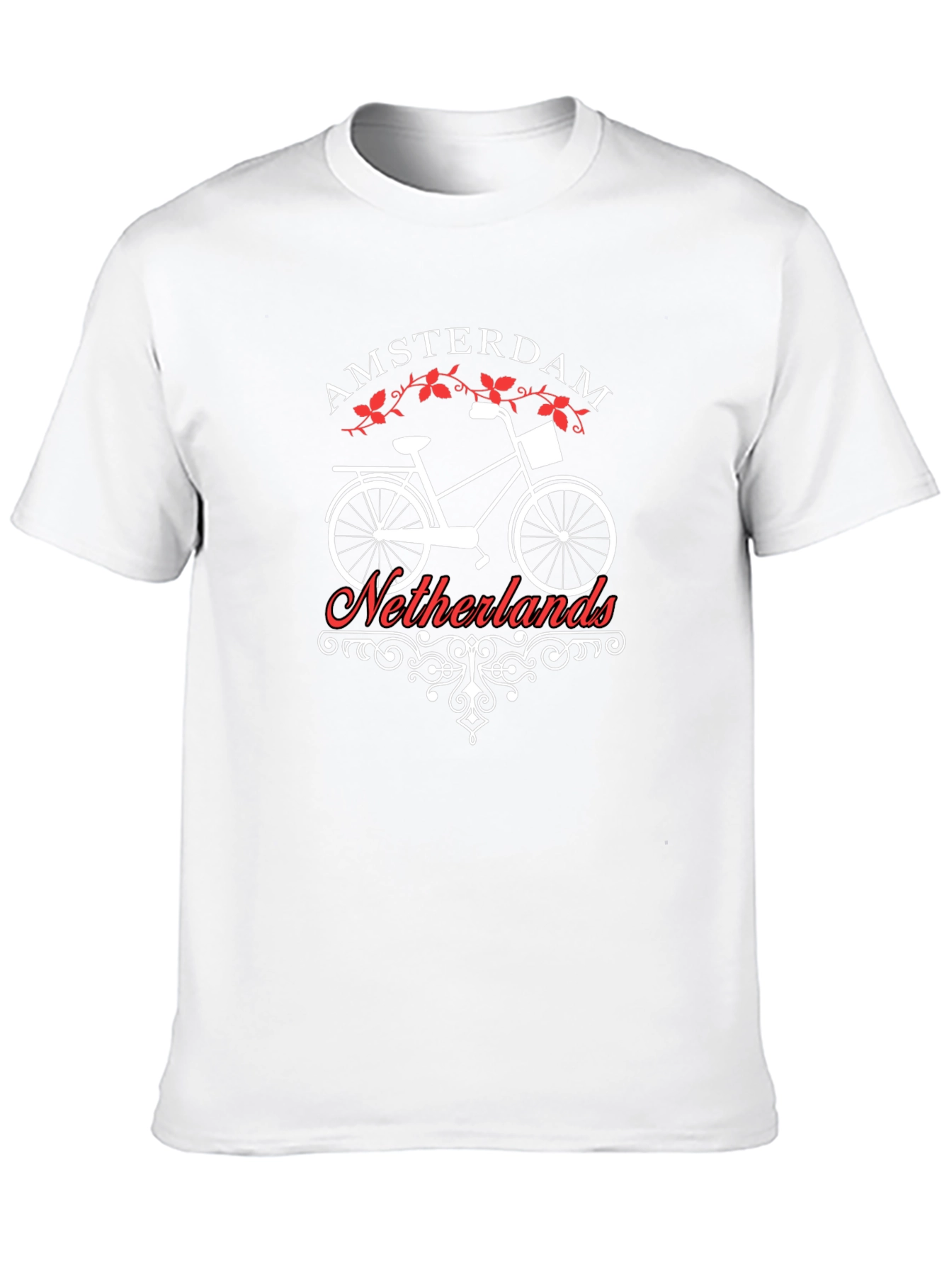 Amsterdam Netherlands Bike Graphic T-Shirt - Classic Black