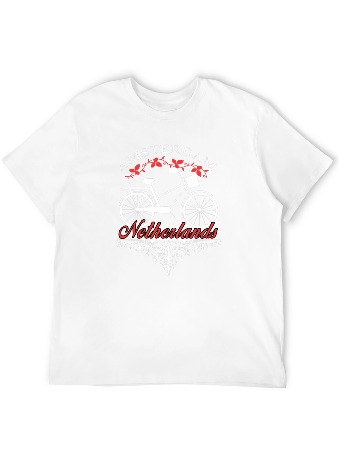 Amsterdam Netherlands Bike Graphic T-Shirt - Classic Black