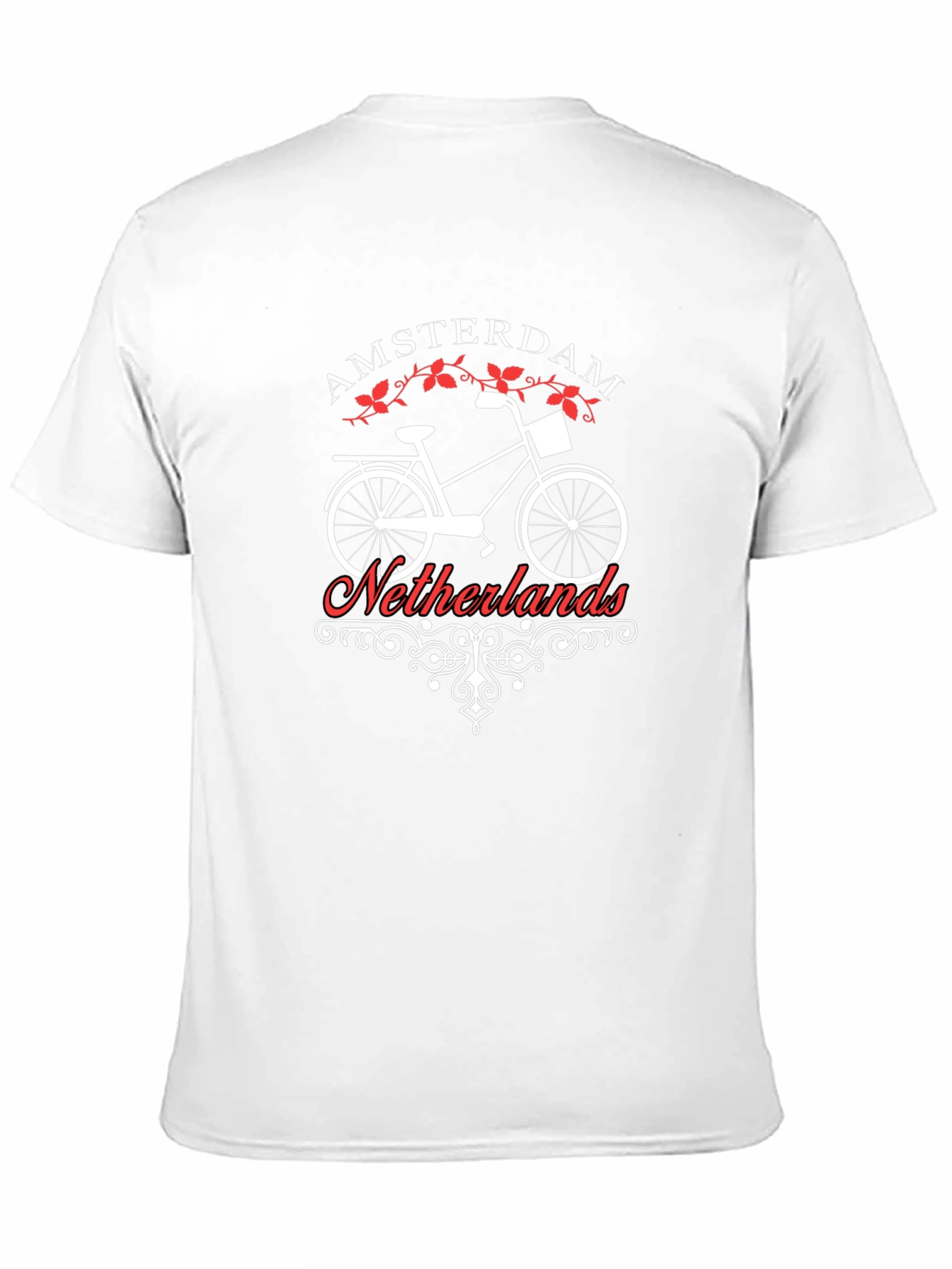 Amsterdam Netherlands Bike Graphic T-Shirt - Classic Black