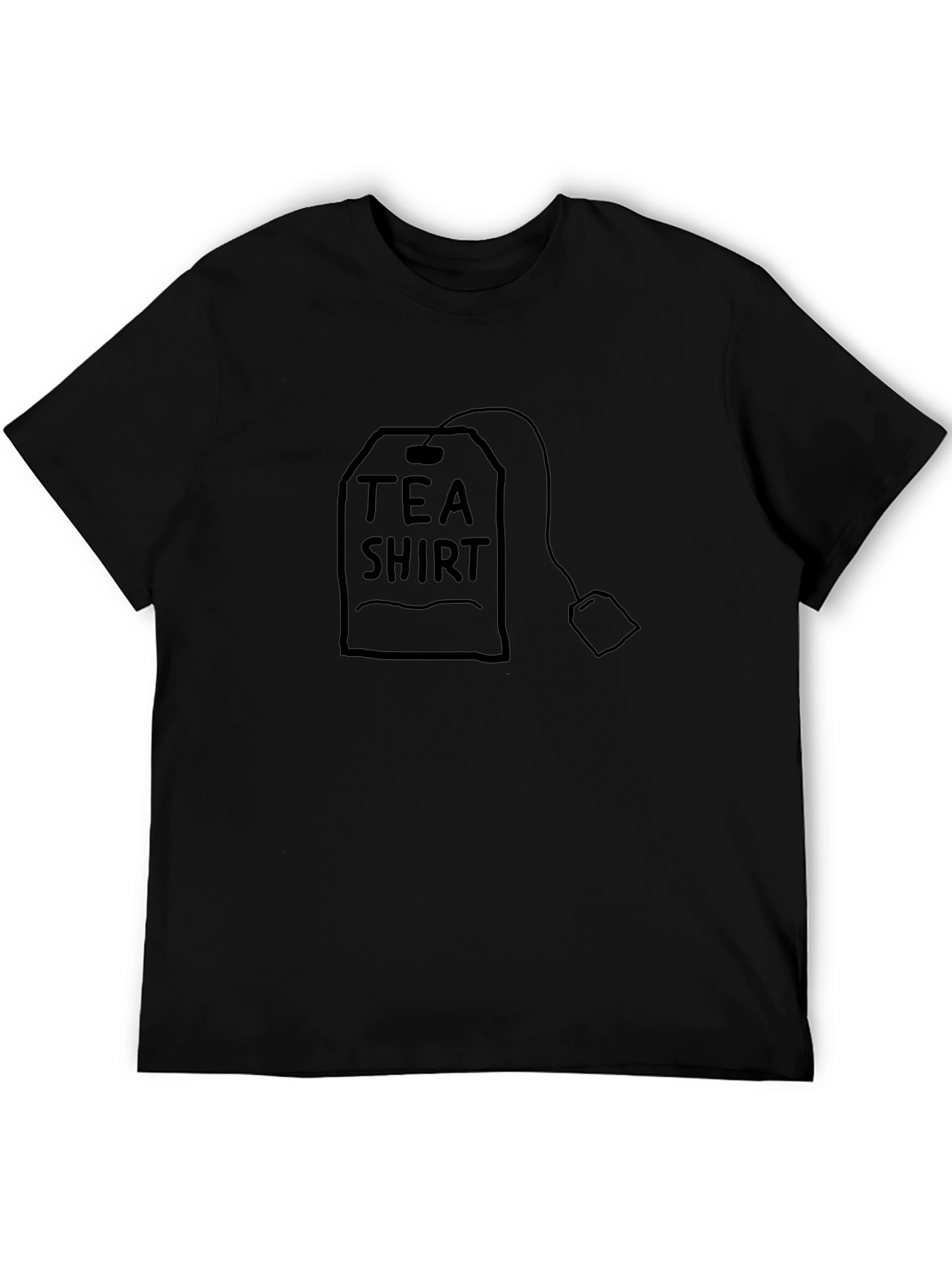 Tea Shirt Graphic Tee - Black Cotton