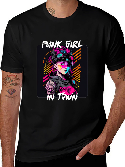 Punk Girl in Town Graphic Tee - Stylish Unisex T-Shirt