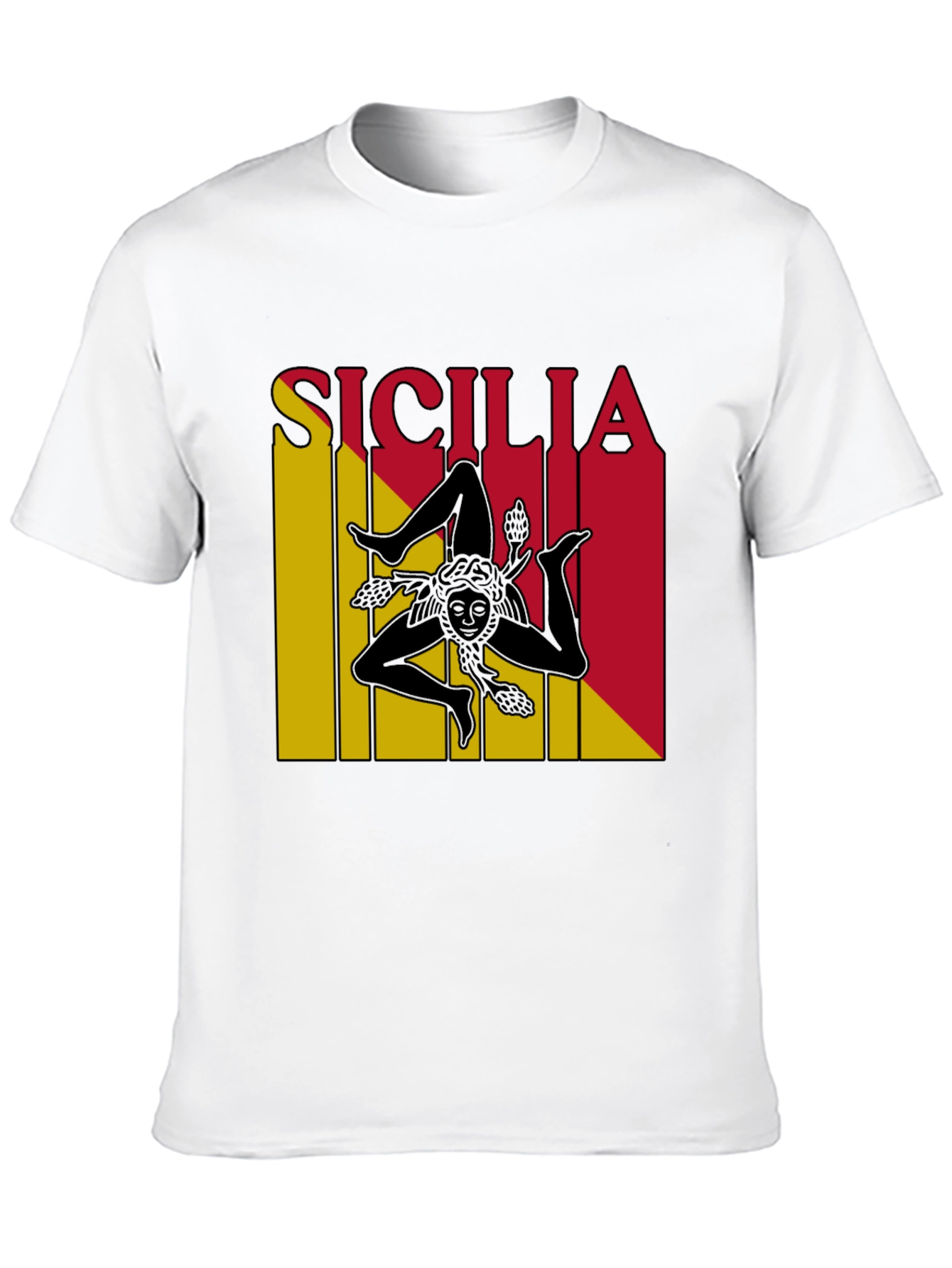 Sicilia Trinacria T-Shirt - Black