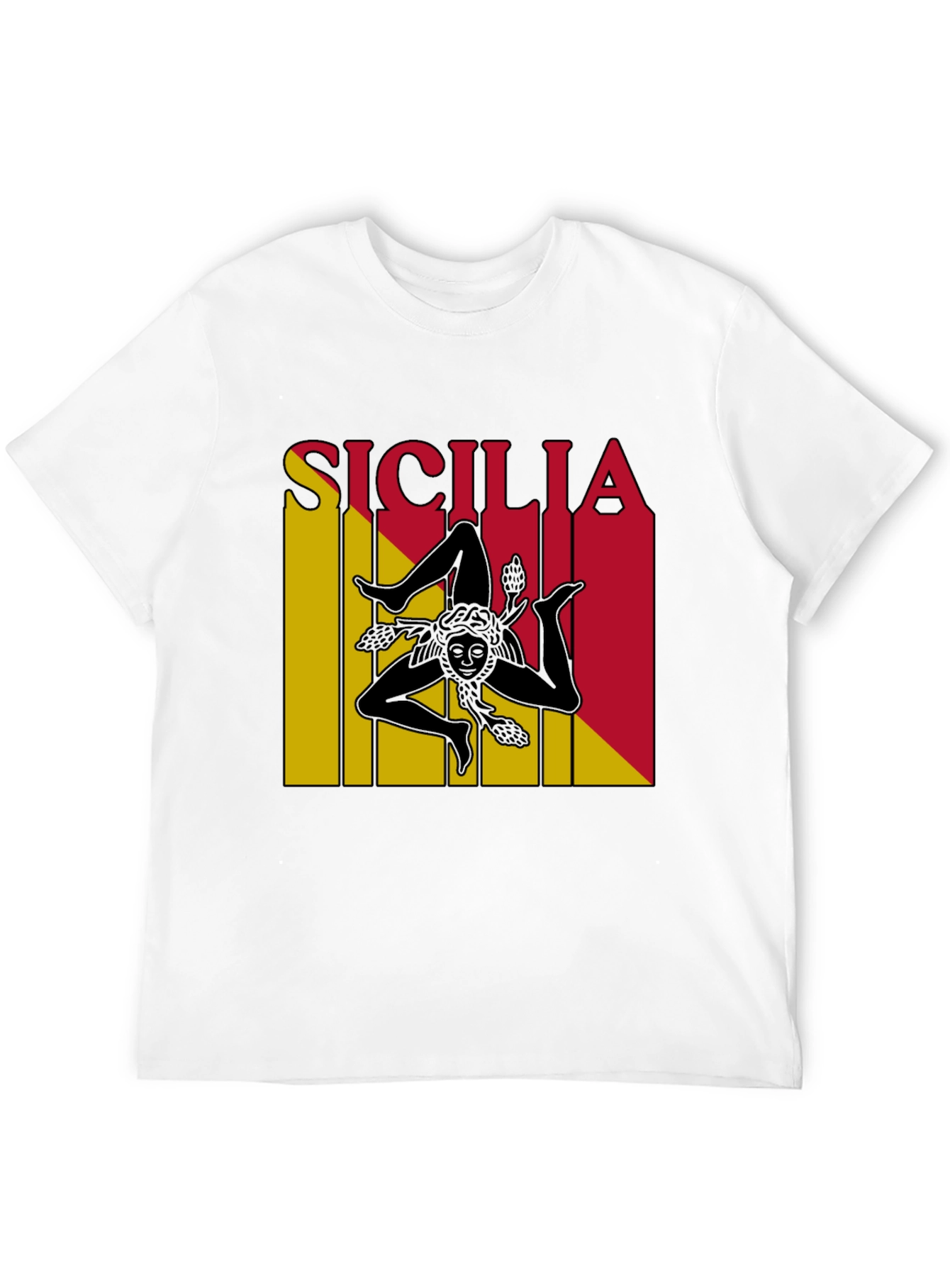 Sicilia Trinacria T-Shirt - Black