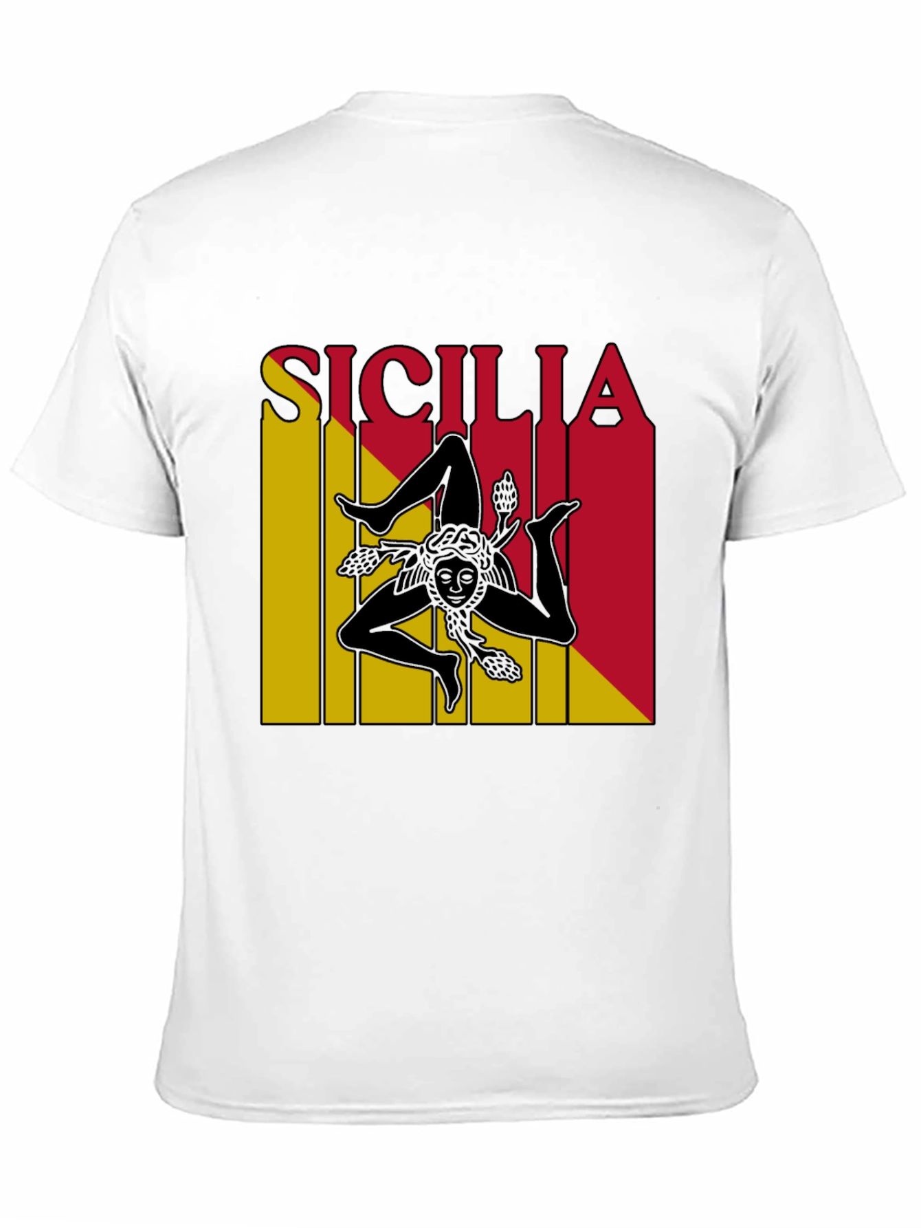 Sicilia Trinacria T-Shirt - Black