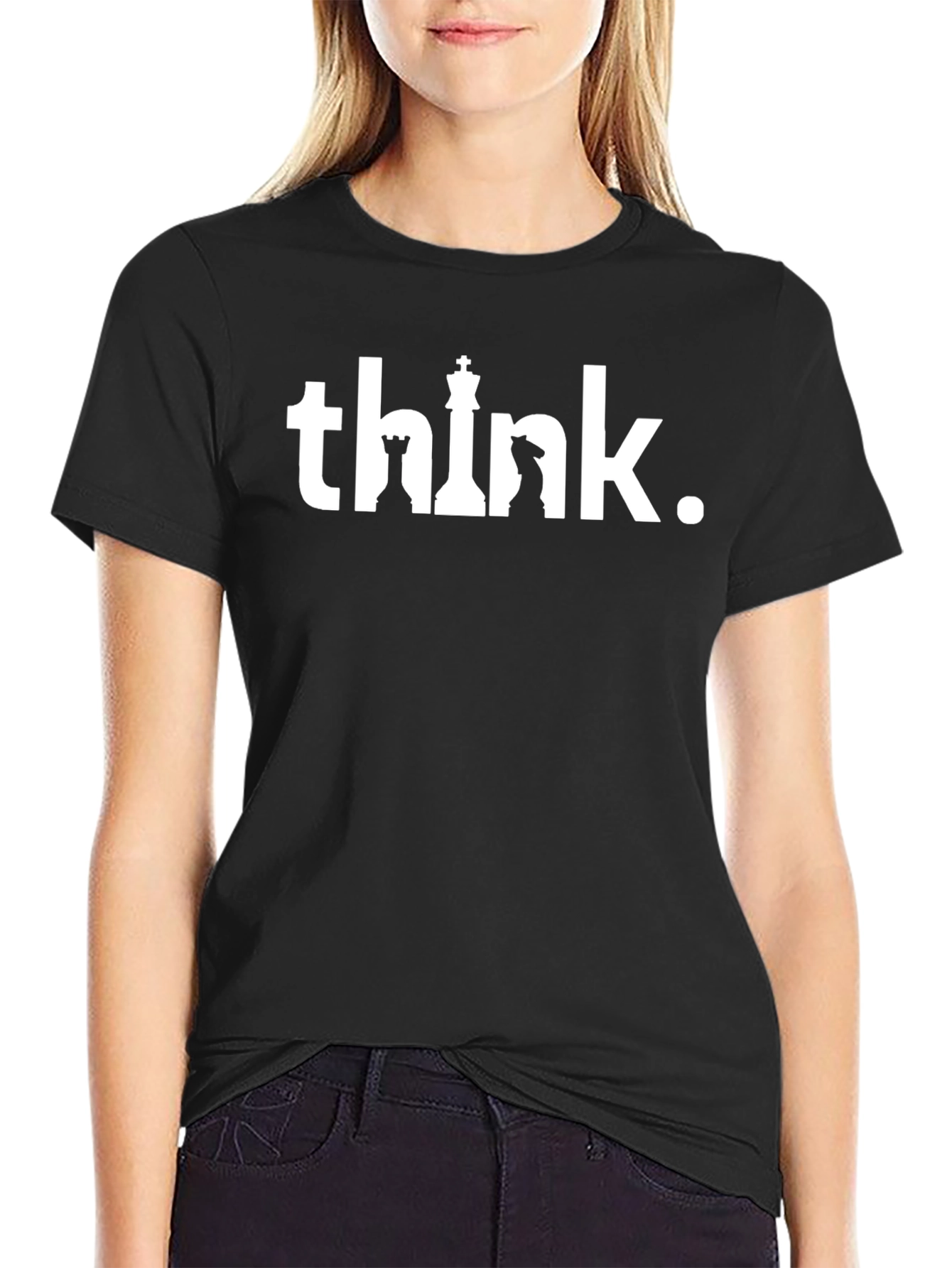 Think Chess Piece Graphic T-Shirt