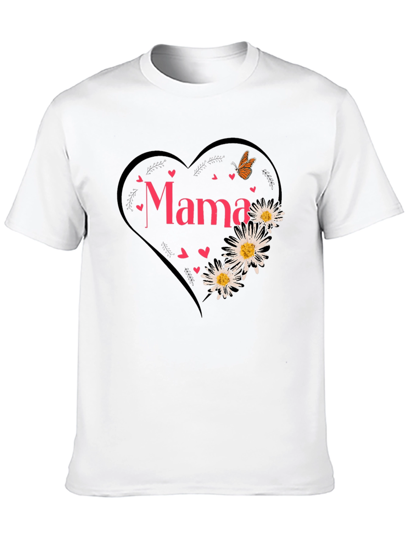Mama Heart Graphic Tee - Cute Mothers Day Shirt