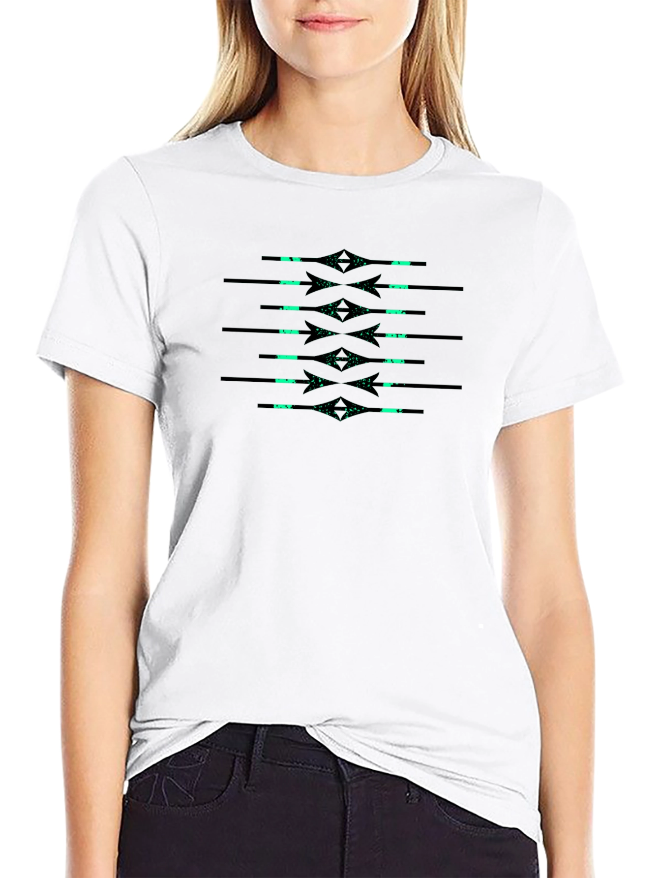 Neon Arrows Black Graphic Tee