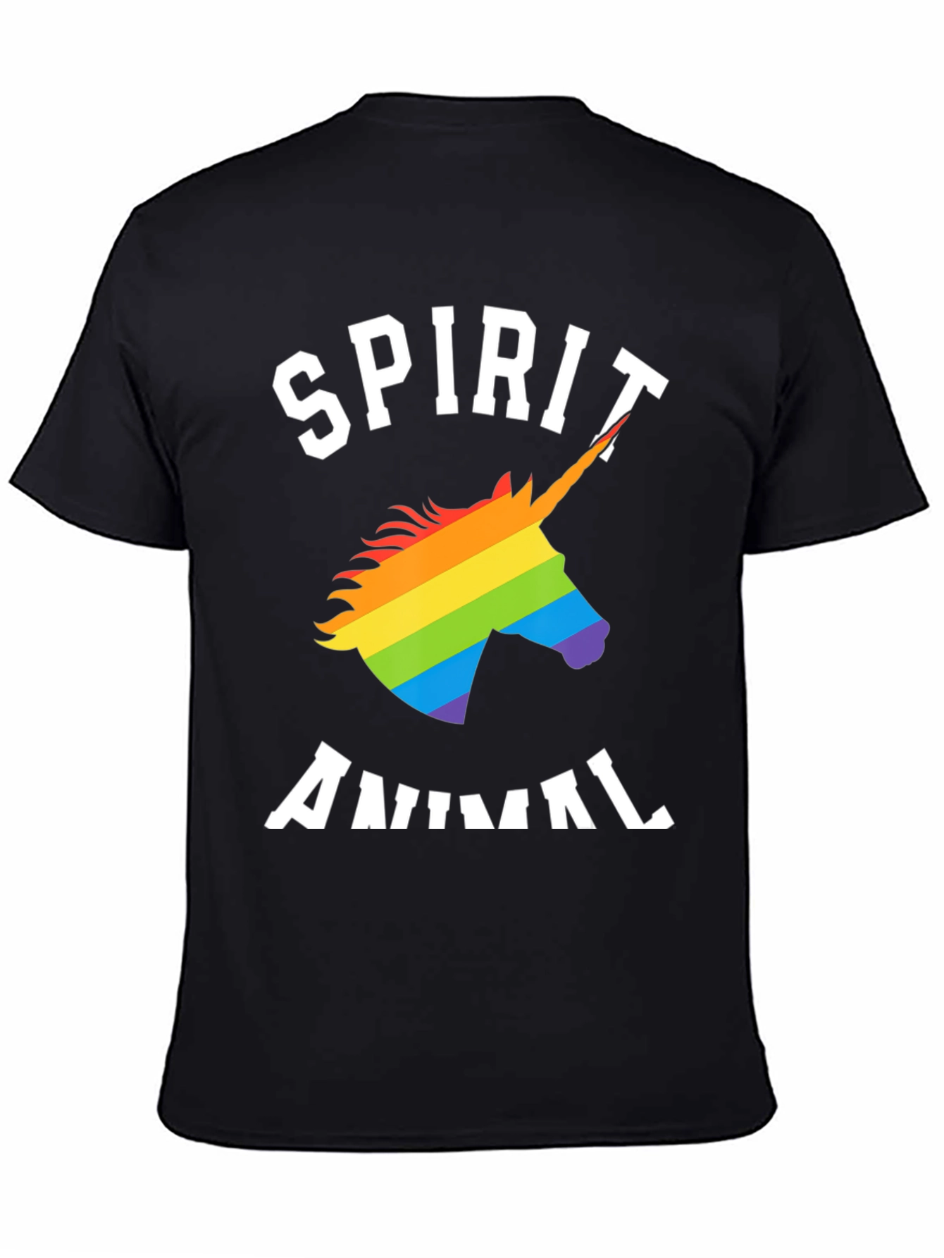 Spirit Animal Rainbow Unicorn Graphic Tee