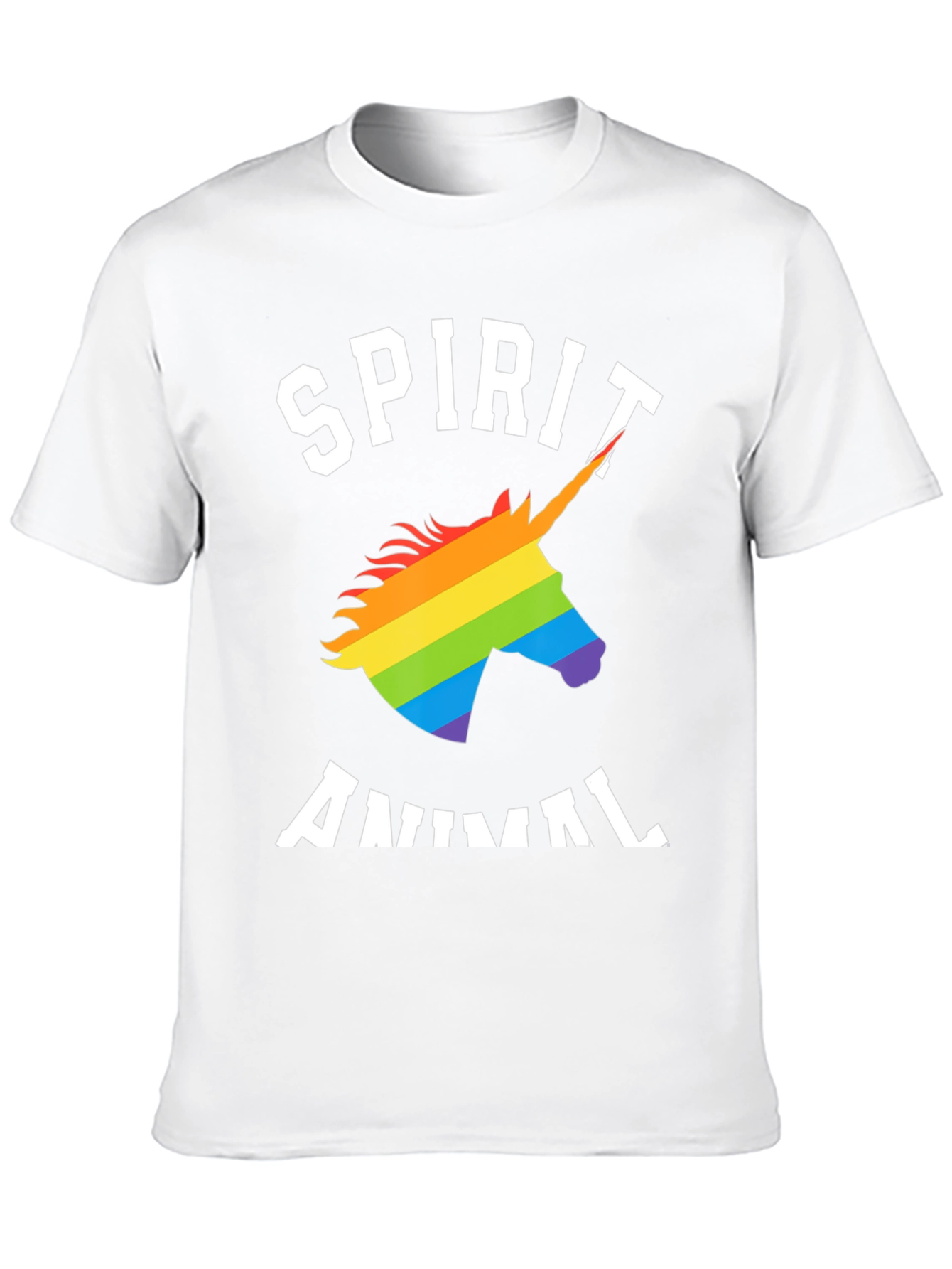 Spirit Animal Rainbow Unicorn Graphic Tee