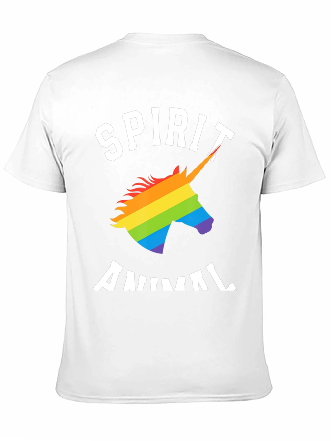 Spirit Animal Rainbow Unicorn Graphic Tee