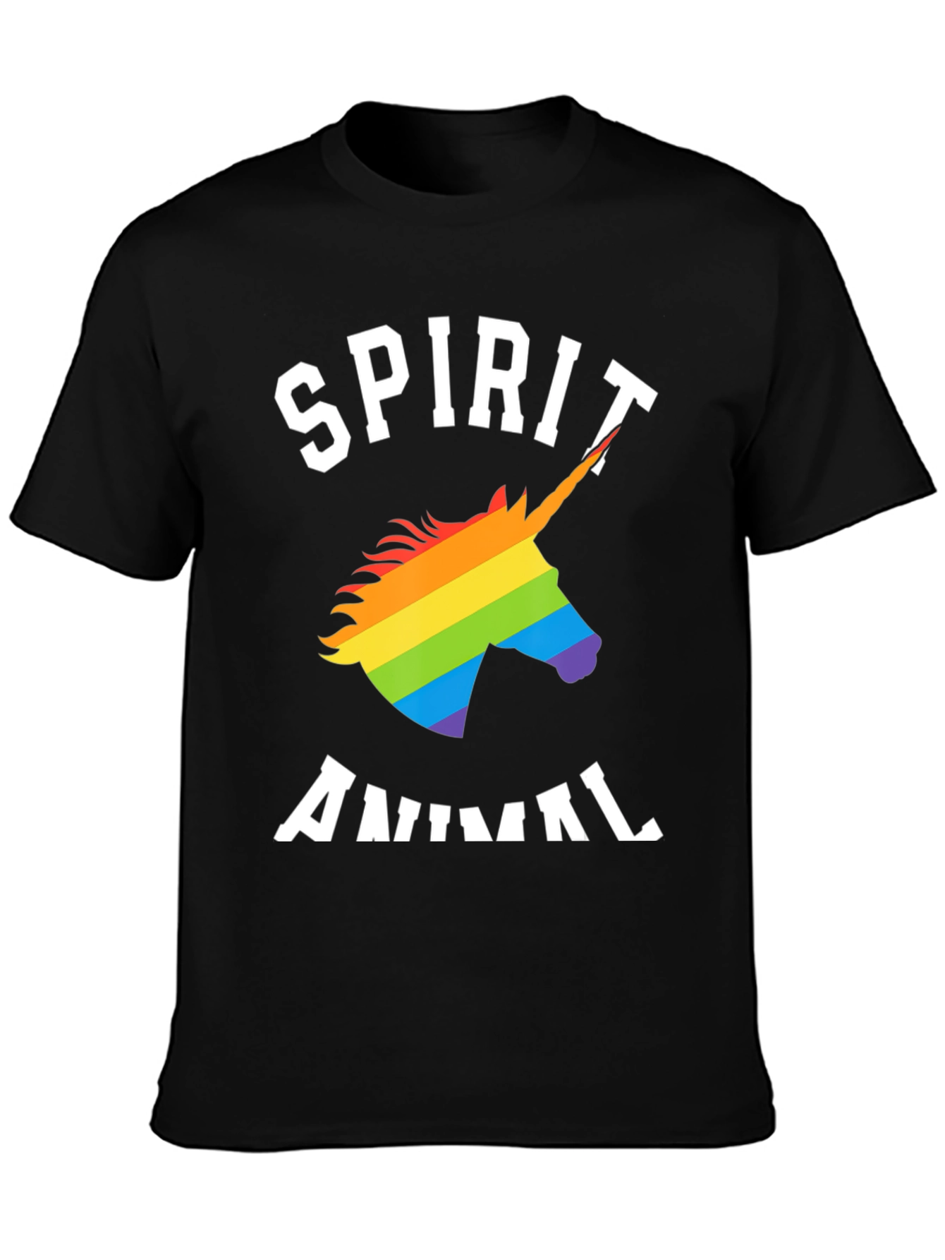 Spirit Animal Rainbow Unicorn Graphic Tee