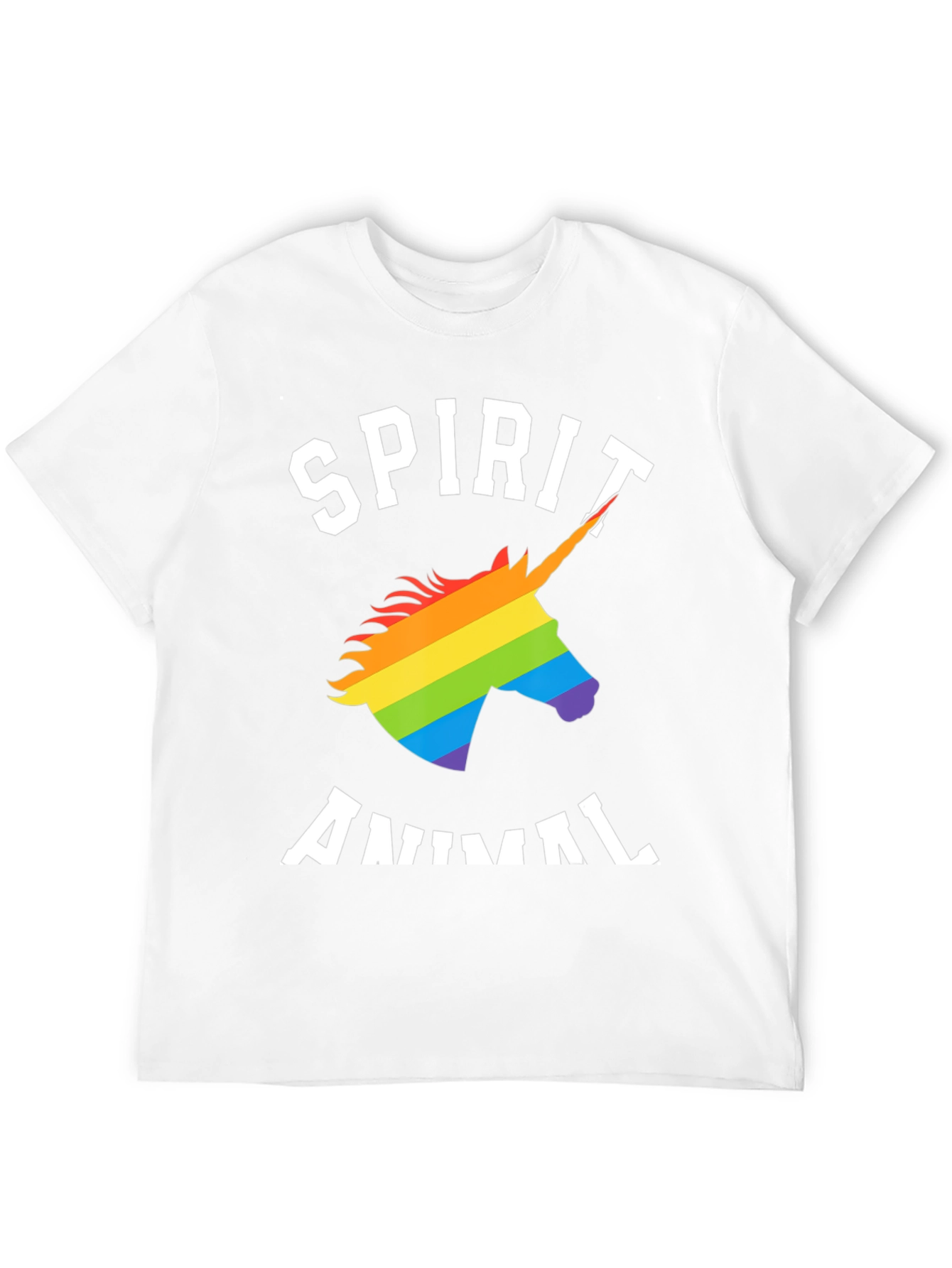 Spirit Animal Rainbow Unicorn Graphic Tee