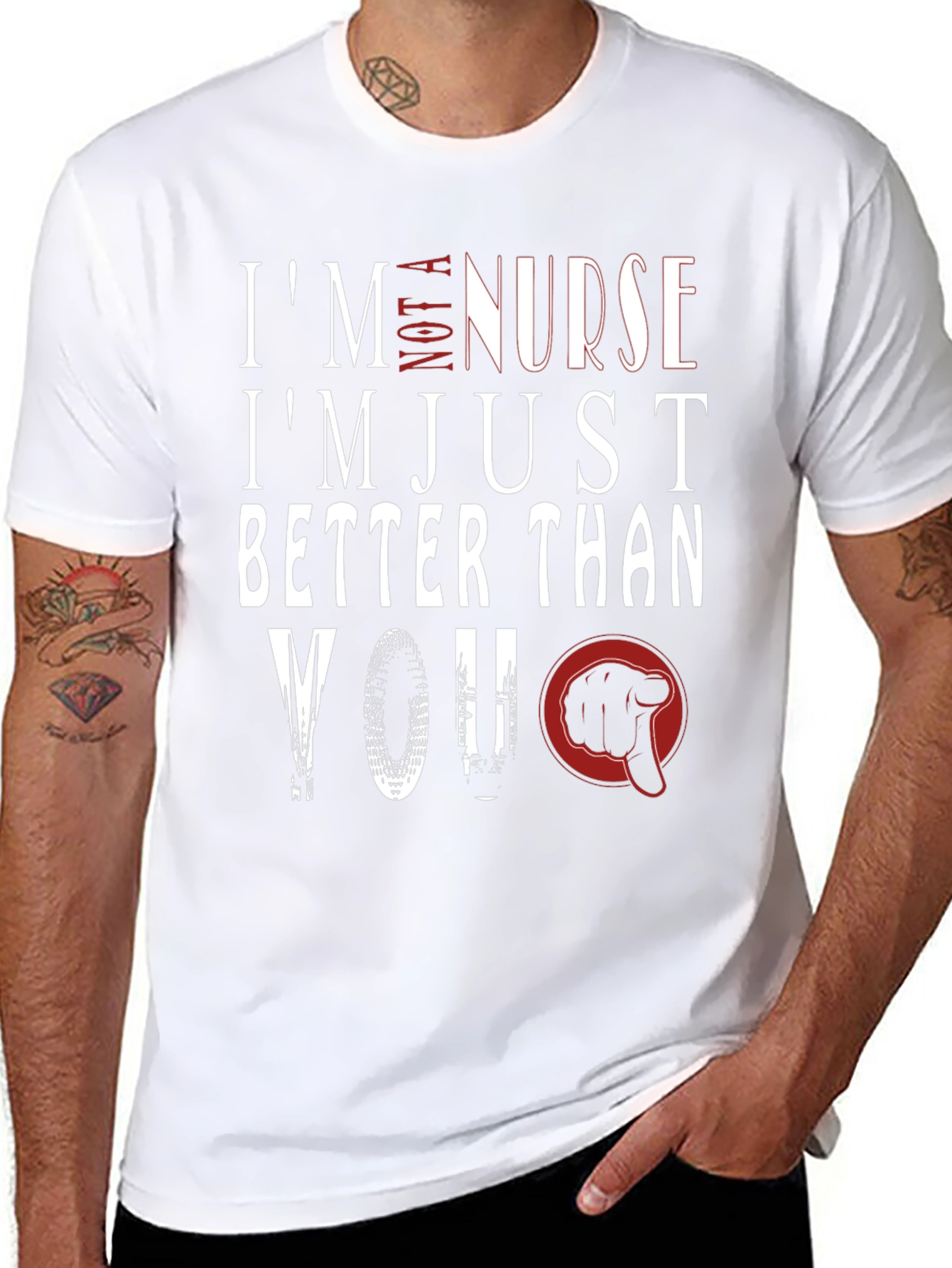 Im Not A Nurse T-Shirt Funny Graphic Tee