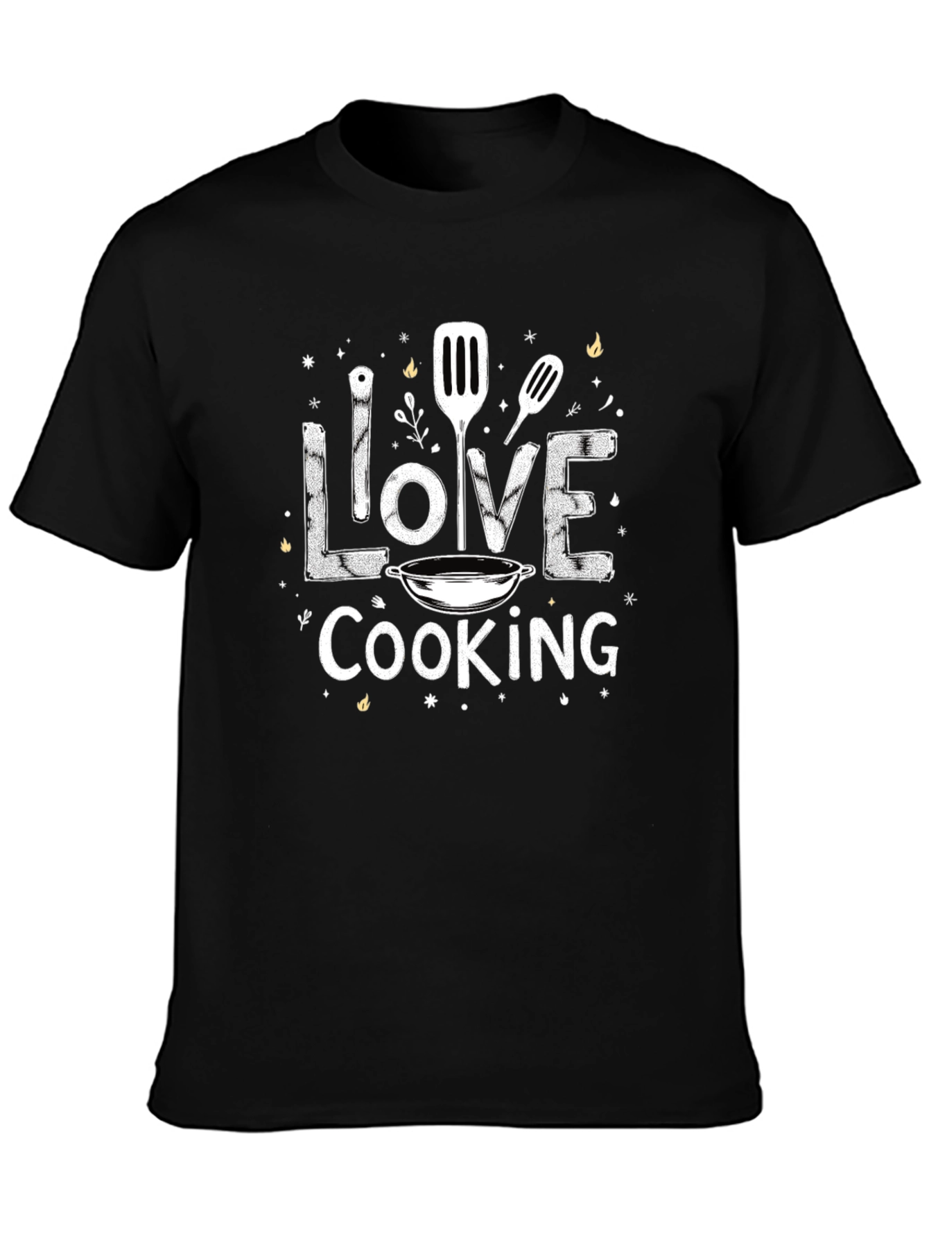 Love Cooking Black Graphic Tee