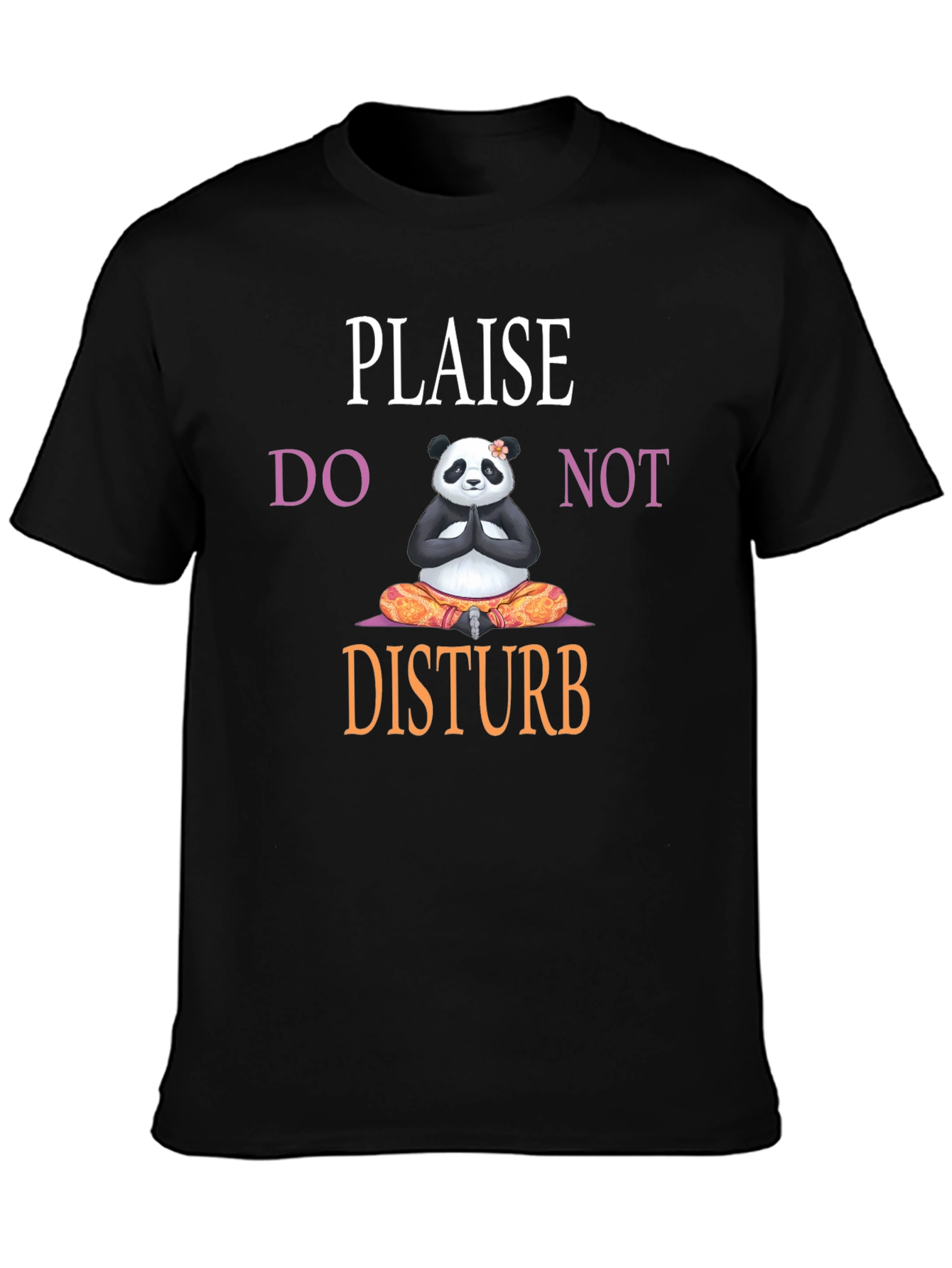 Plaise Do Not Disturb Panda Yoga T-Shirt