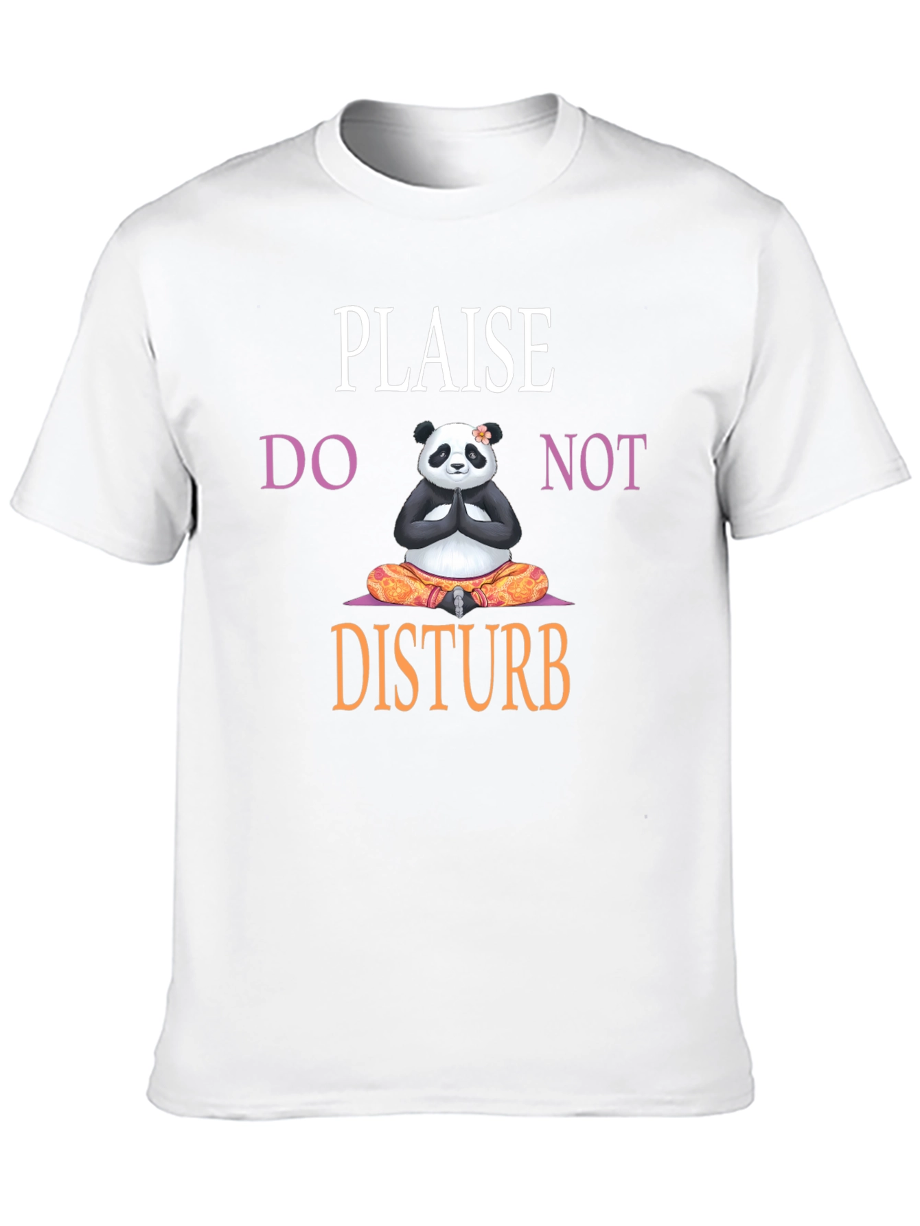 Plaise Do Not Disturb Panda Yoga T-Shirt