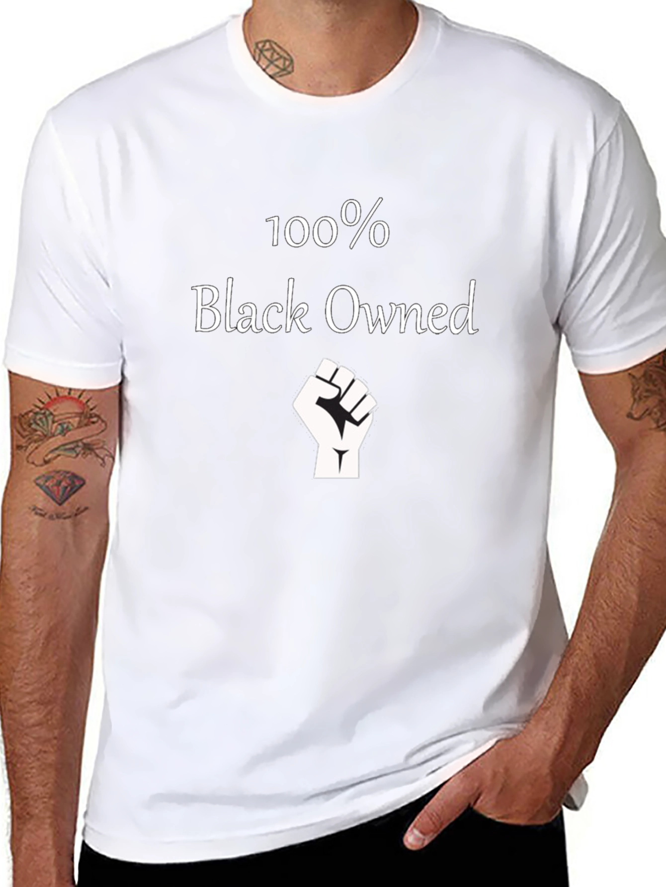 100% Black Owned T-Shirt -✊ Black Pride