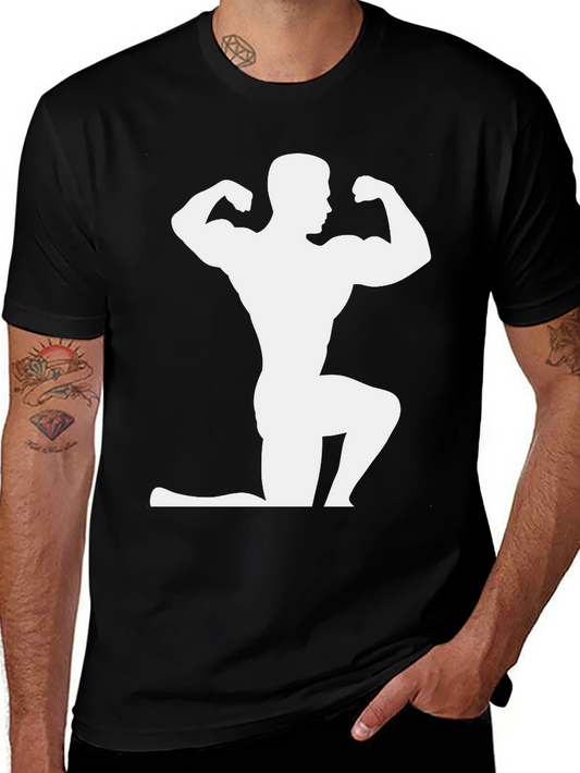 Bodybuilder Silhouette Graphic T-Shirt