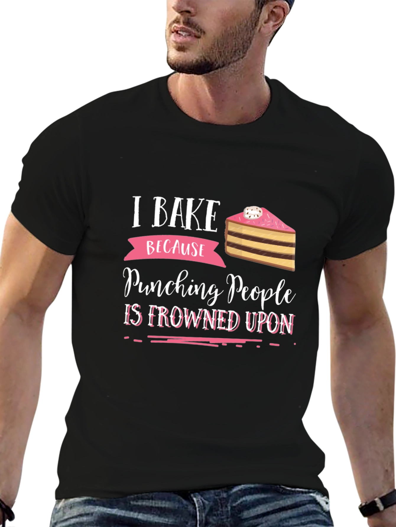 I Bake Because Punching People Is Frowned Upon T-Shirt